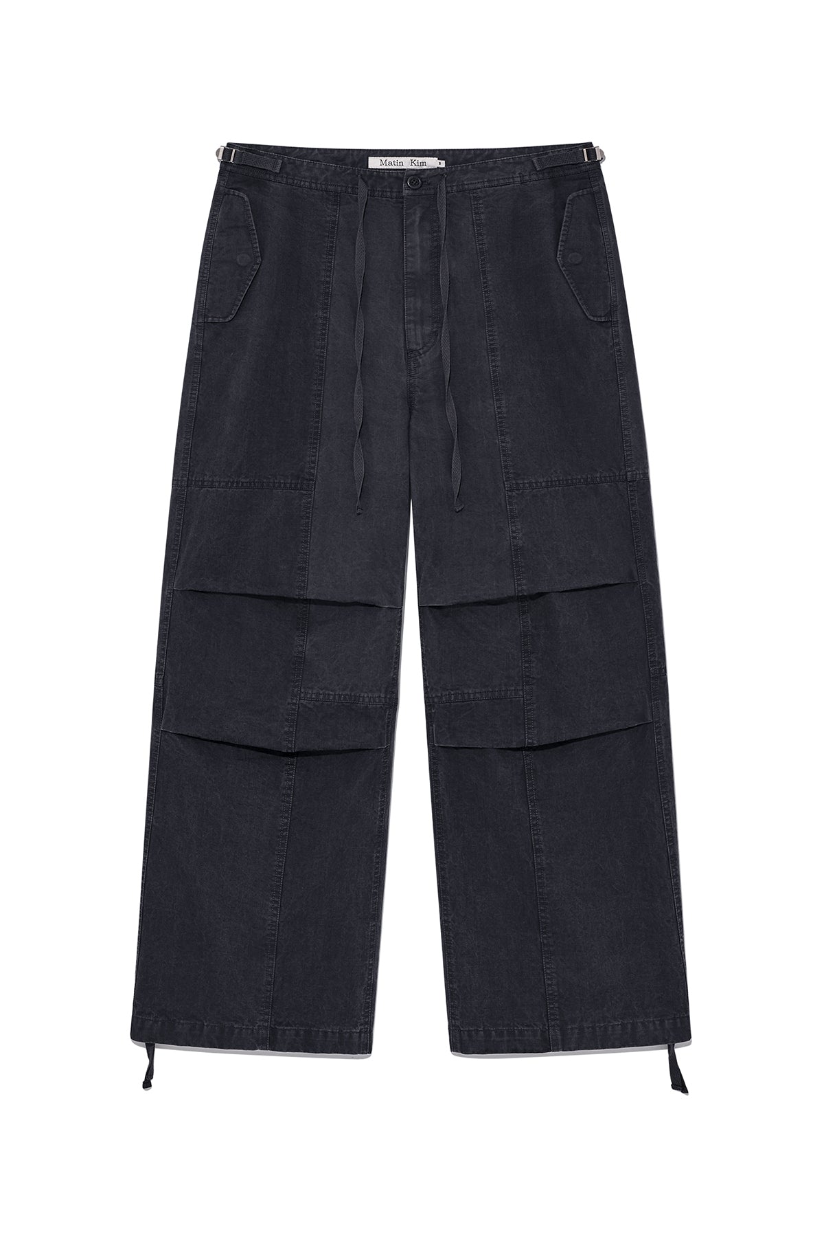 Matinkim Patch Point Washed Cotton Pants IN Charcoal