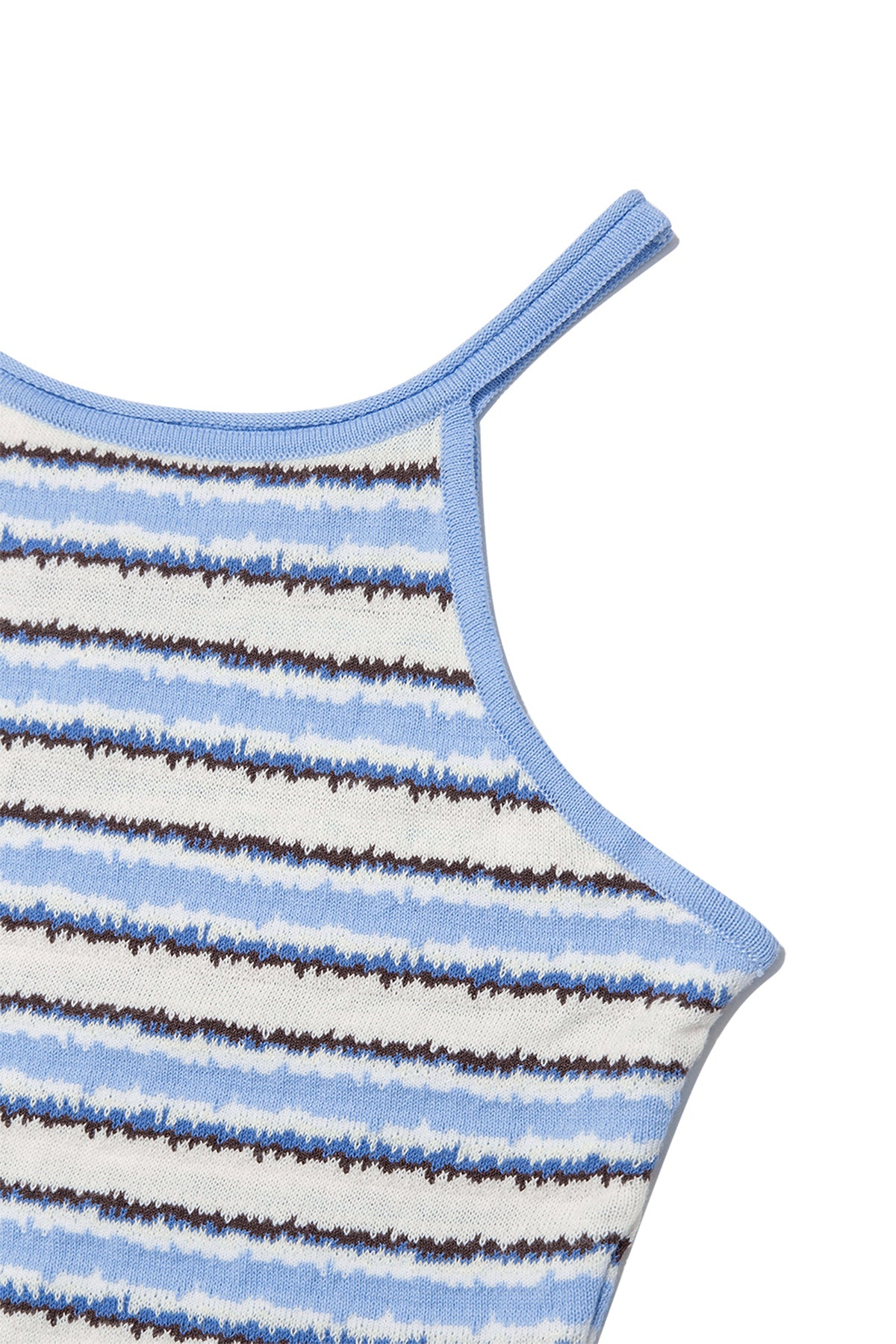 Matinkim Matin Kim Multi Stripe Sleeveless Knit Top IN Blue