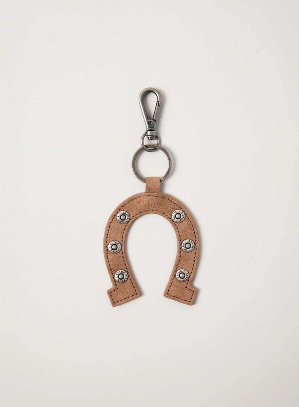 Satur Horseshoe Keyring - Brown