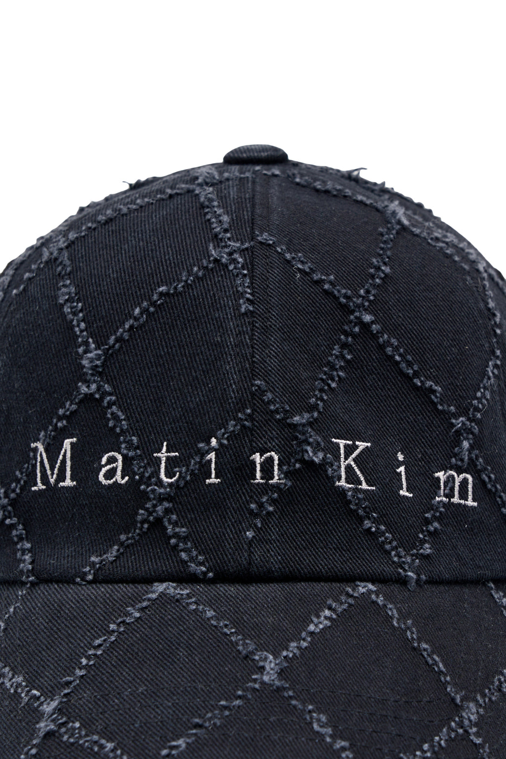 [matinkim] MATIN TYPO QUILTED BALL CAP IN CHARCOAL