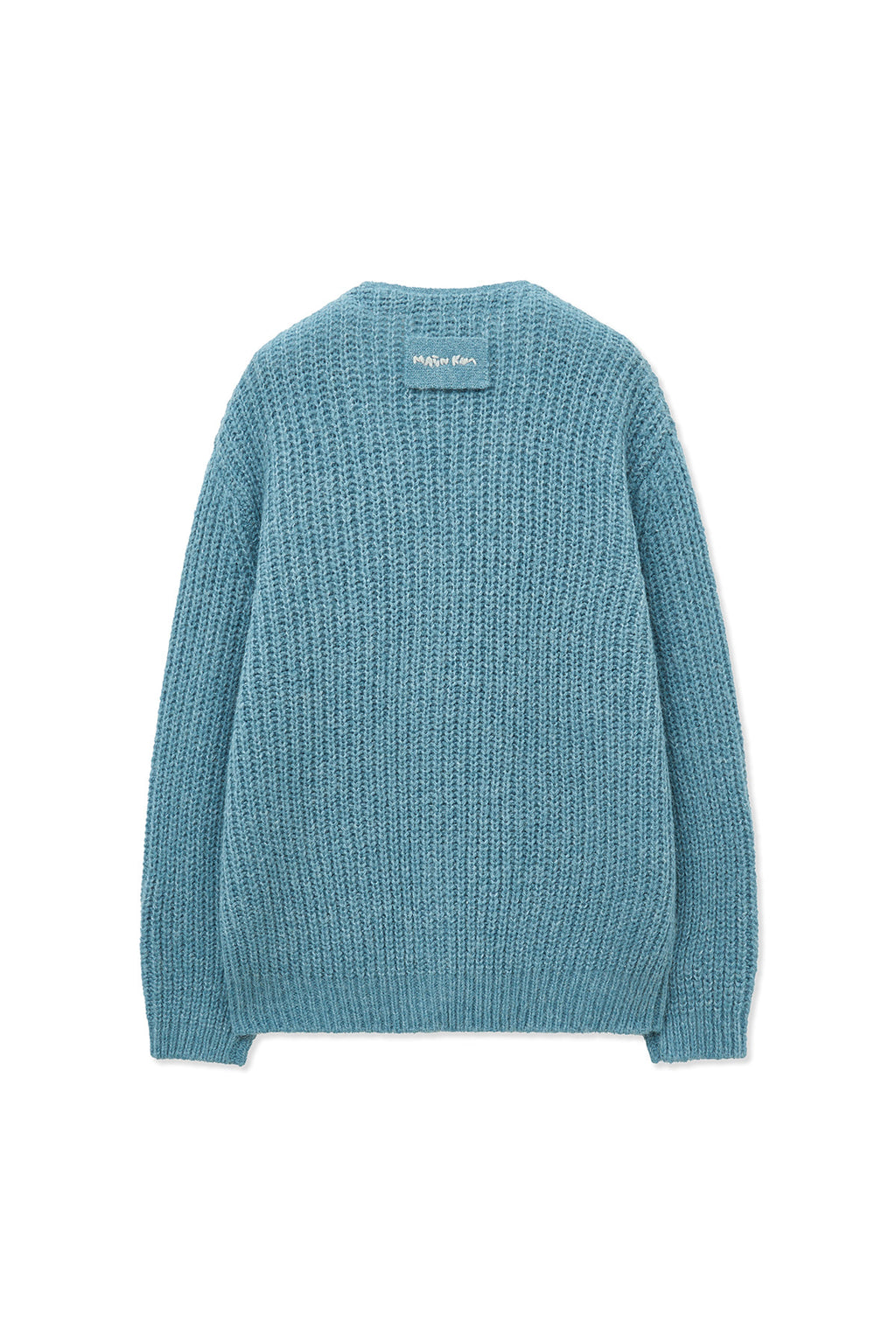 [matinkim] SIDE BUTTON POINT OVERFIT CARDIGAN IN LIGHT BLUE