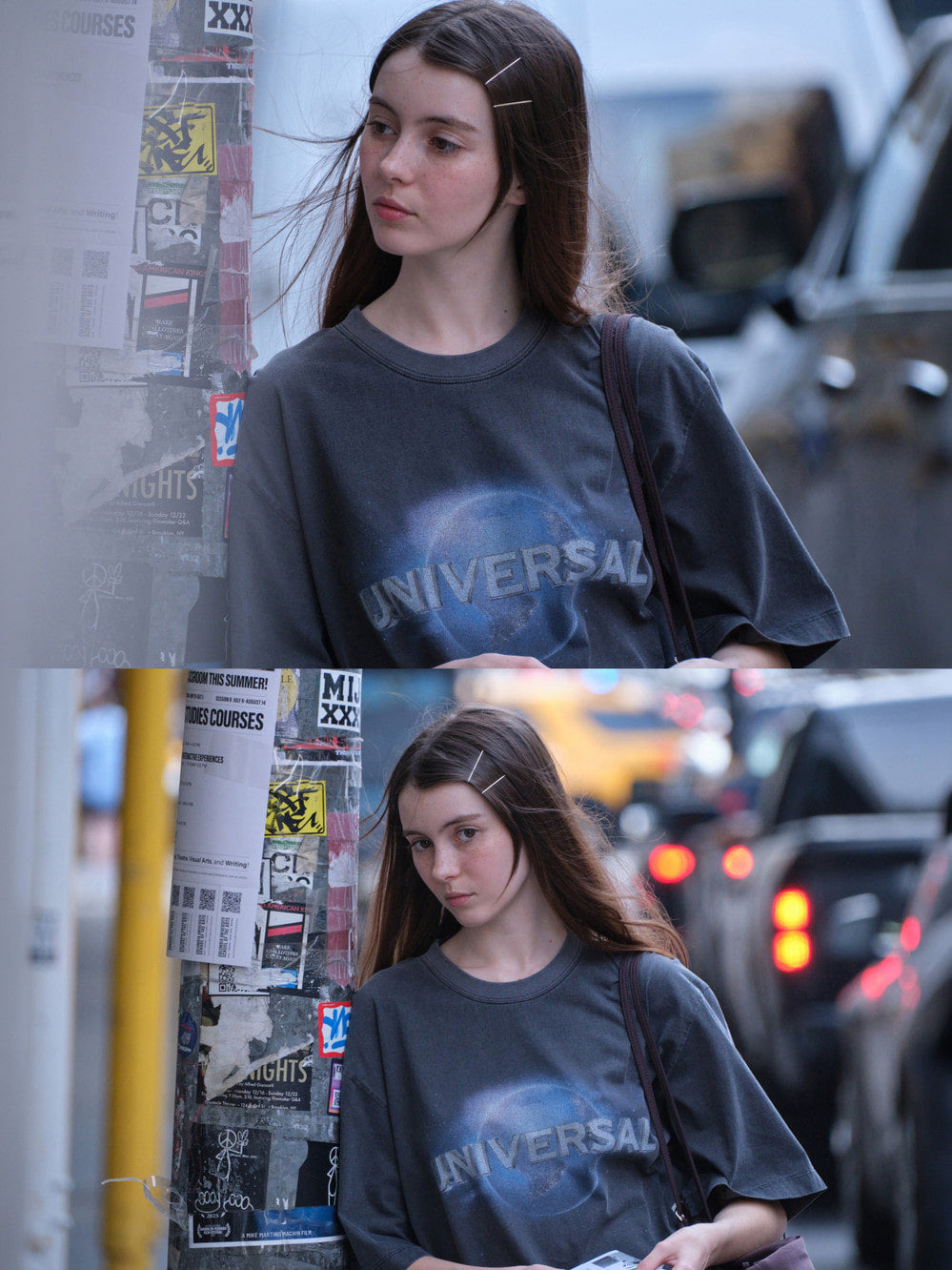 Low Classic Universal Washed Oversized Tee Charcoal Black