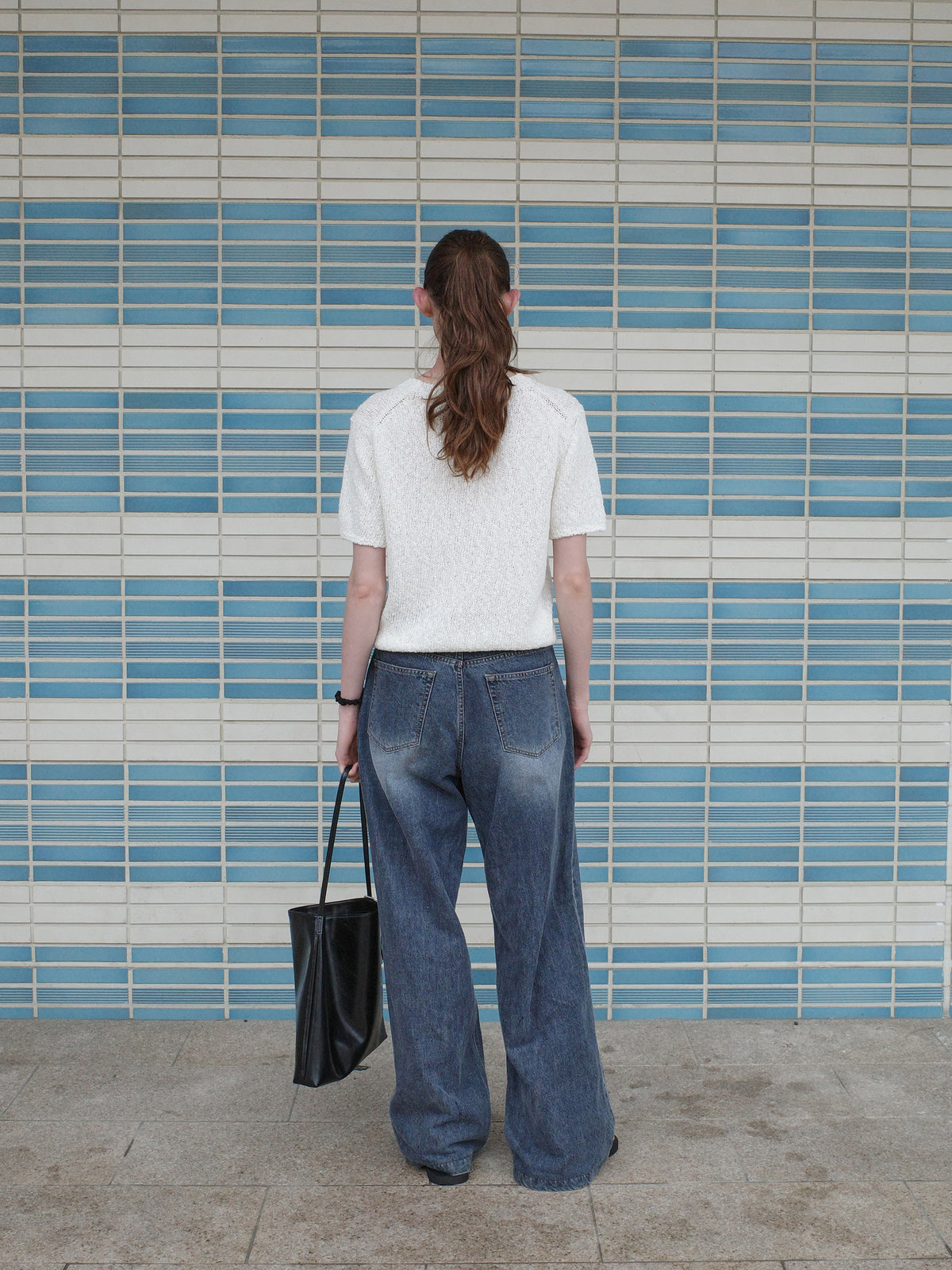 Low Classic Wave Mini Sweater Off White