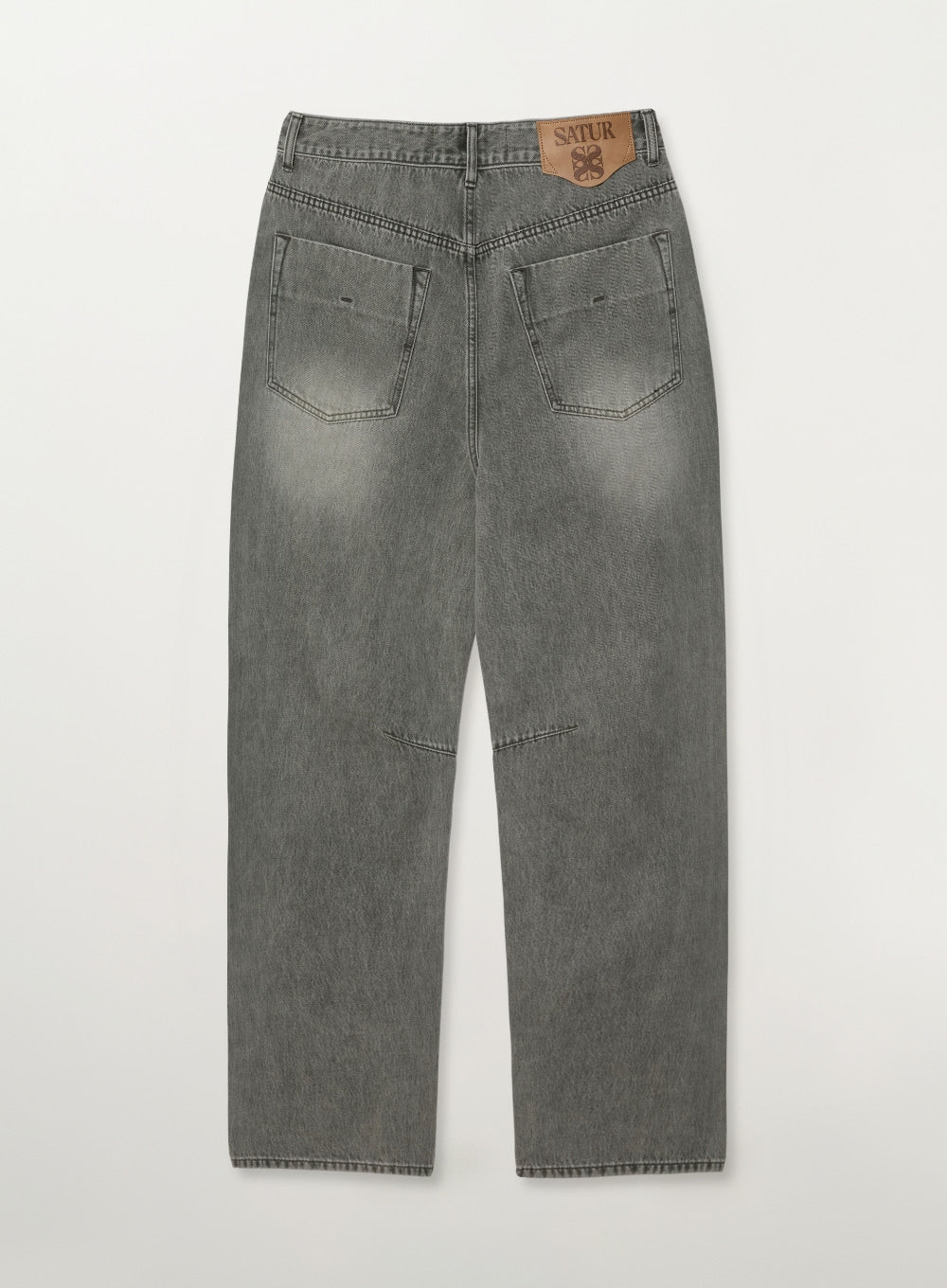 Satur Round Color Denim Pants - Khaki