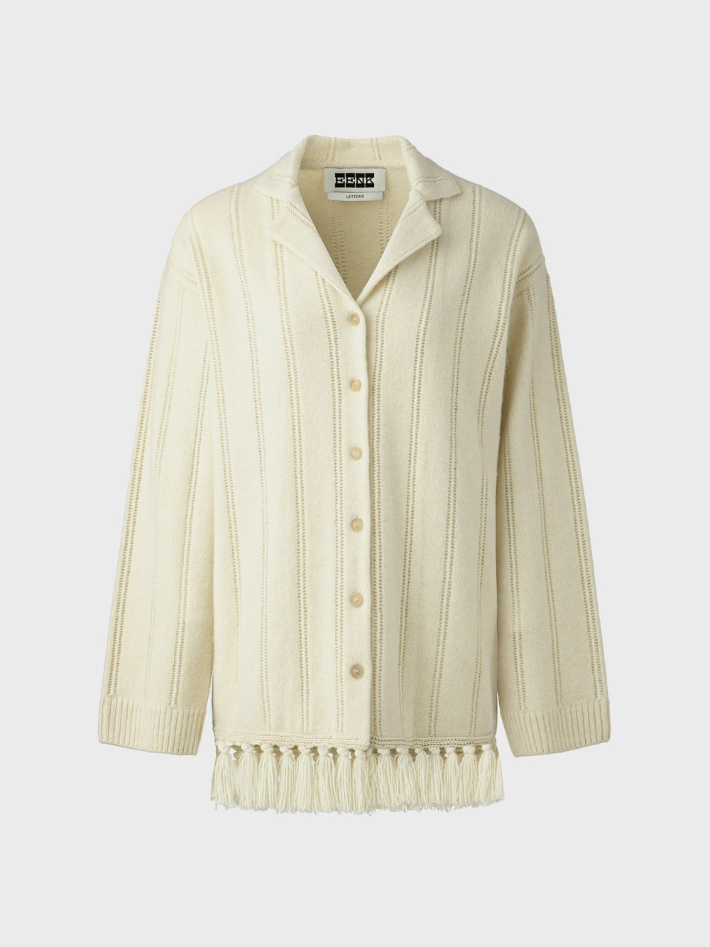 EENK Fringe Knitwear Cardigan - Cream