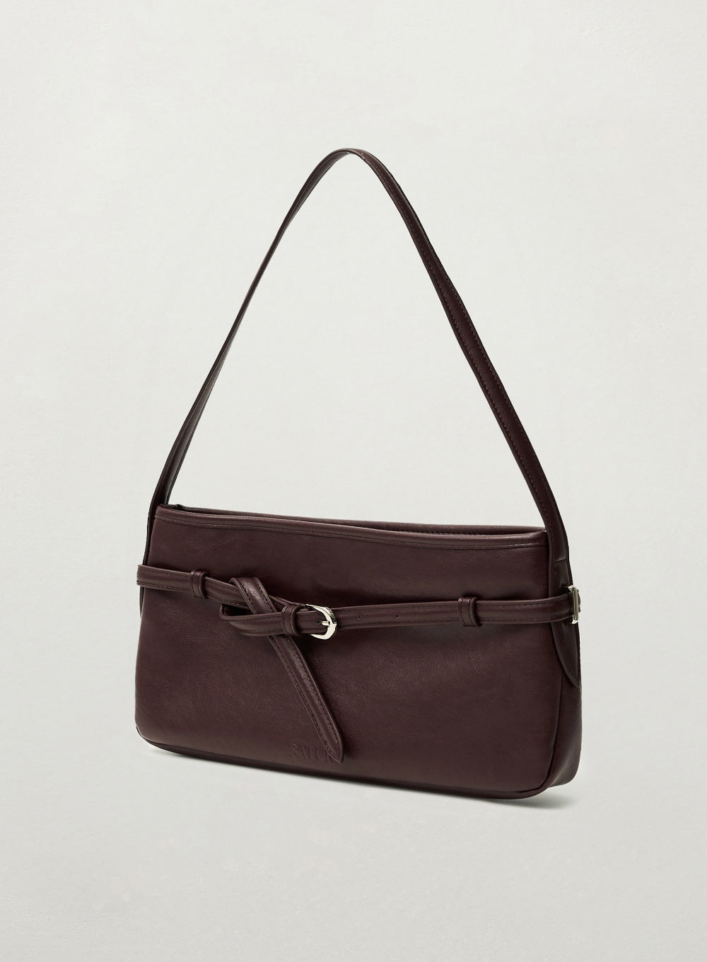 [satur] Belt Mini Shoulder Bag - Brown