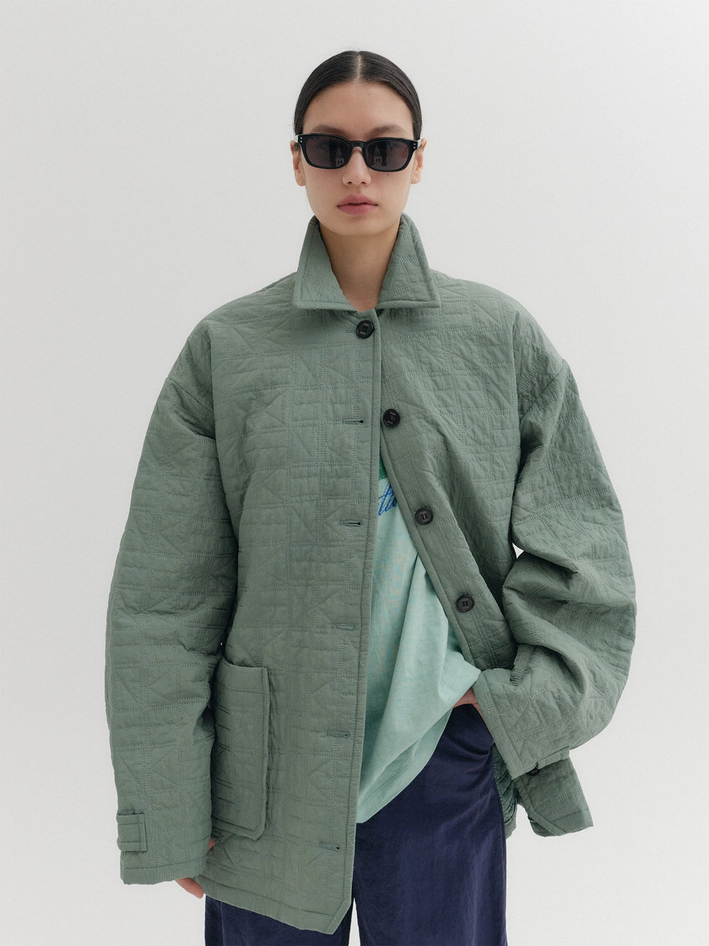 EENK Classic Button Jacket - Green