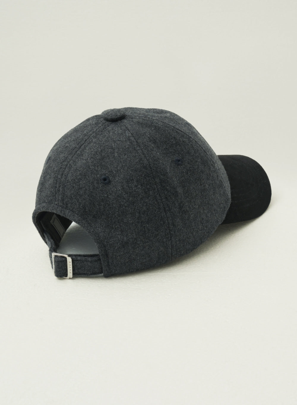 [satur] Wool Faux Suede Casual Ball Cap - Black