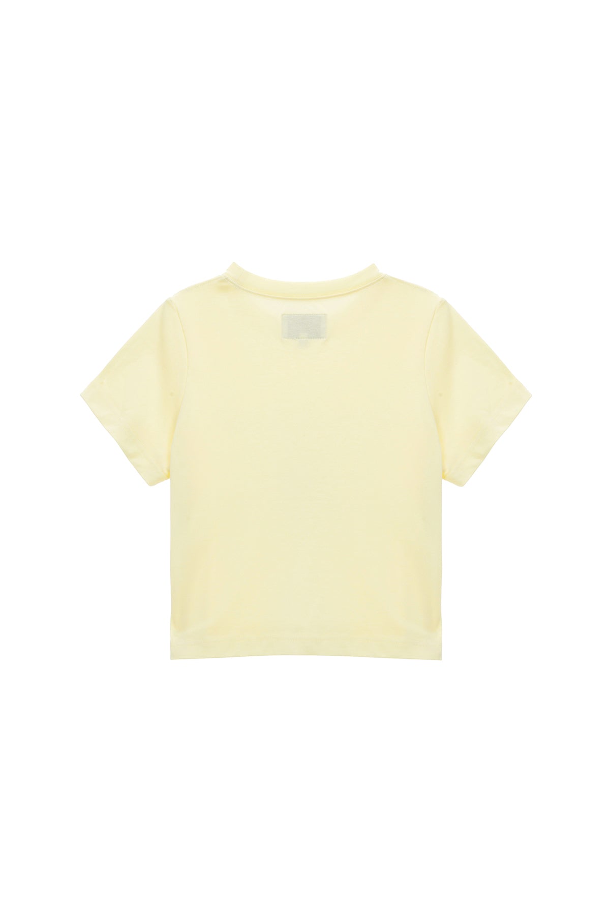 [matinkim] MATIN EMBROIDERY LOGO CROP TOP IN LIGHT YELLOW