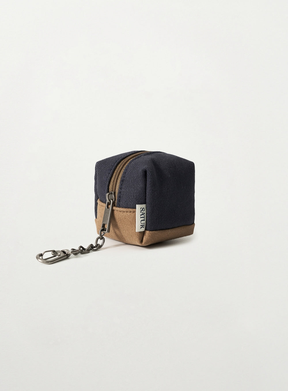 [SATUR] Canvas Mini Pouch Keyring - Navy