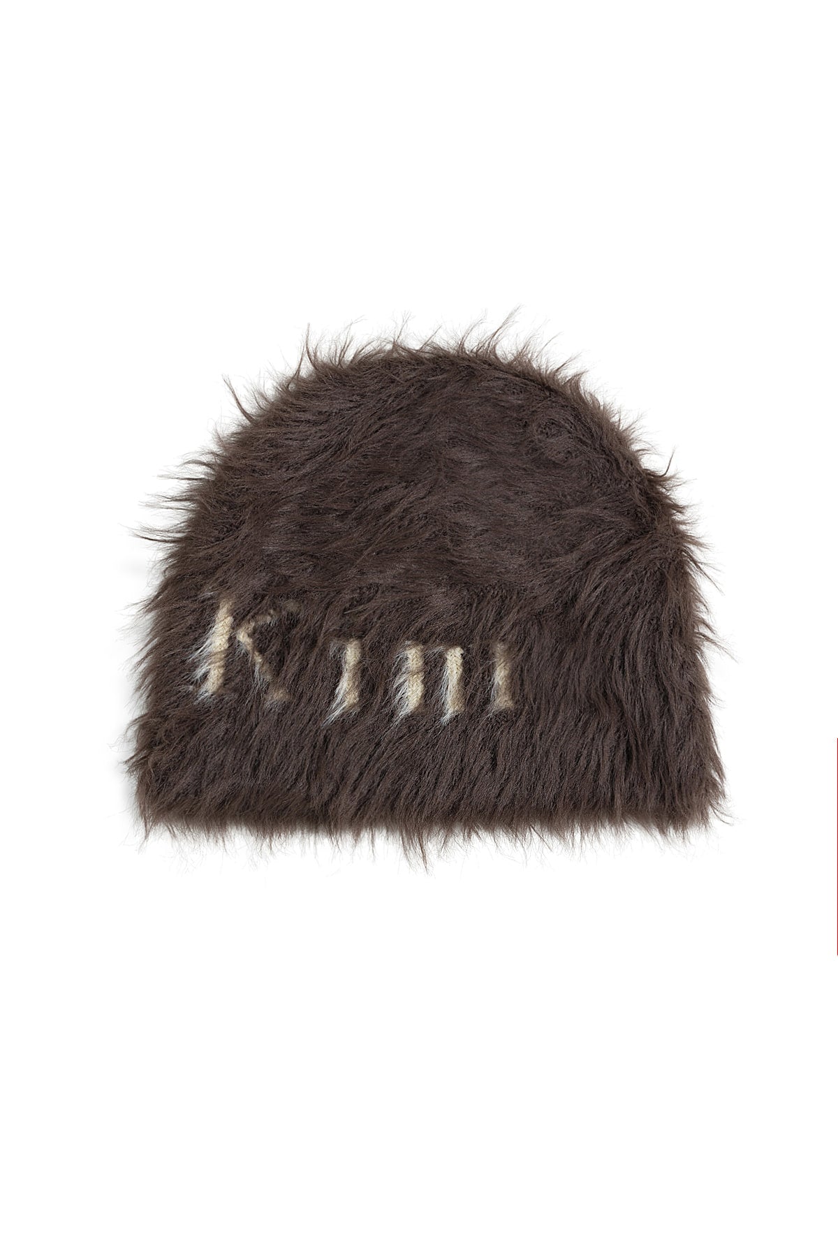 Matinkim Matin Hairy Knit Beanie IN Brown