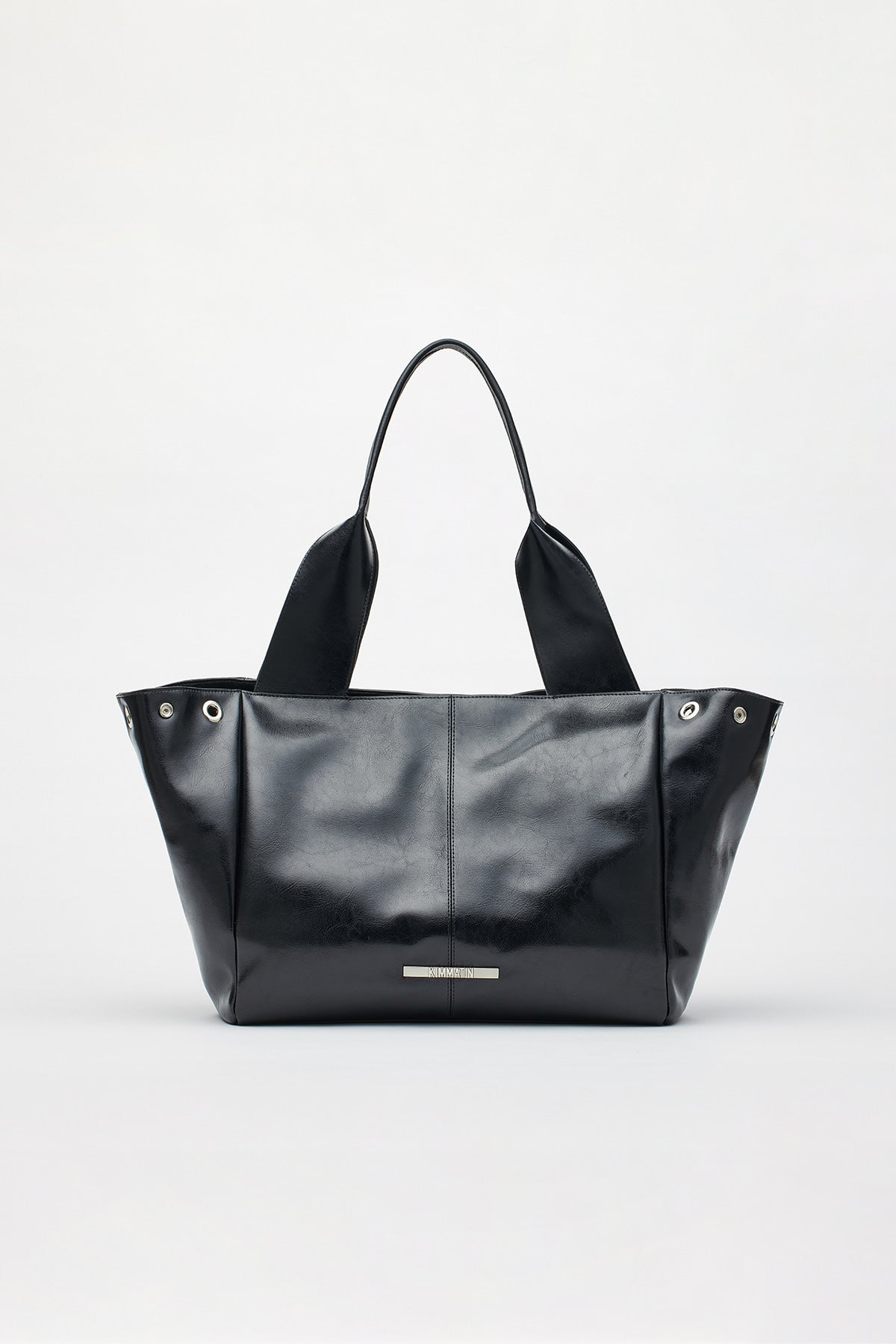 Matinkim Multi Pocket Leather Shopper Bag IN Black