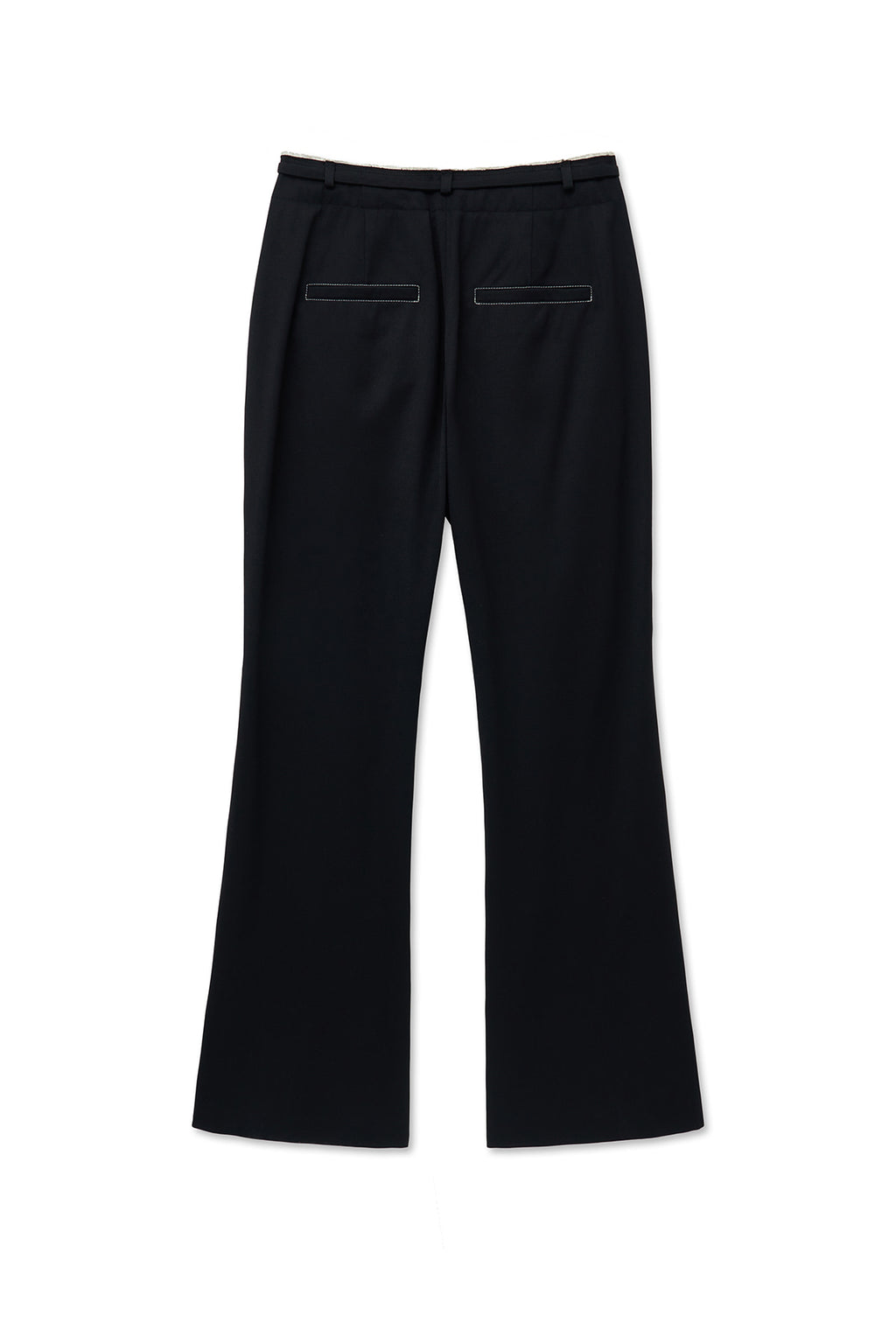 [matinkim] CUT OUT POINT STRING TROUSER IN BLACK