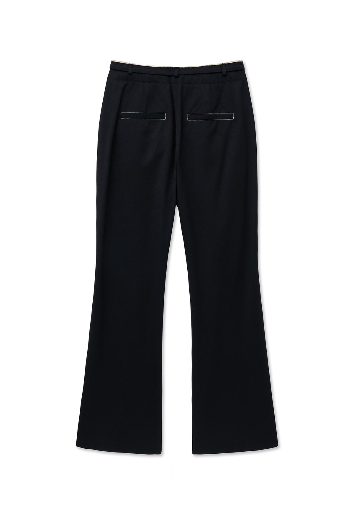 [matinkim] CUT OUT POINT STRING TROUSER IN BLACK