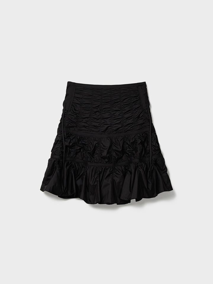 Low Classic Padded Shirring Skirts Black