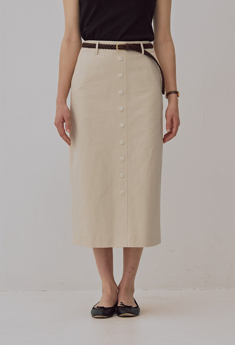Mango Maniplease Nellie Button Skirt