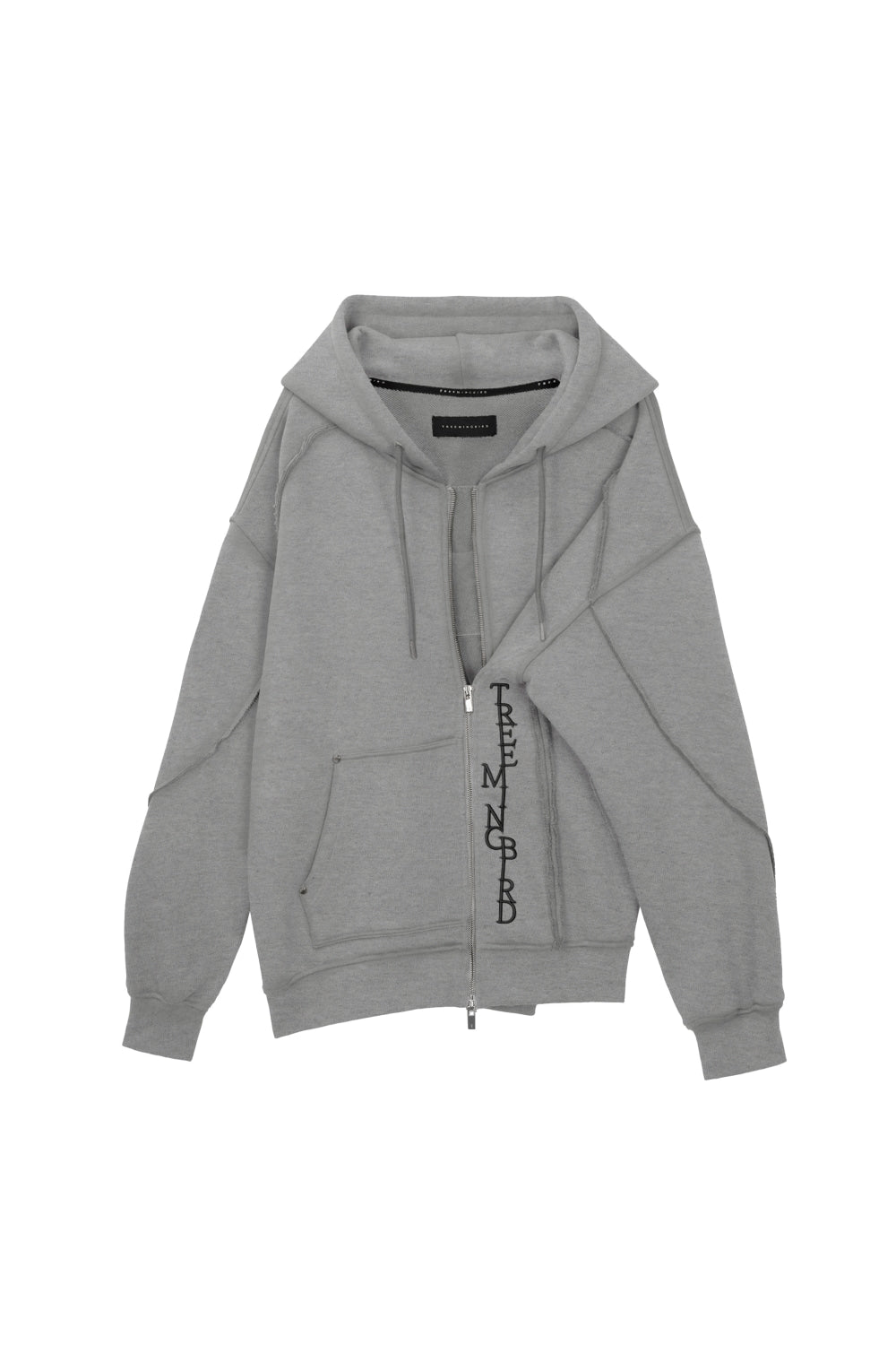 Treemingbird Zipper Finishing Sweat Hoodie Zip-up Melange Gray