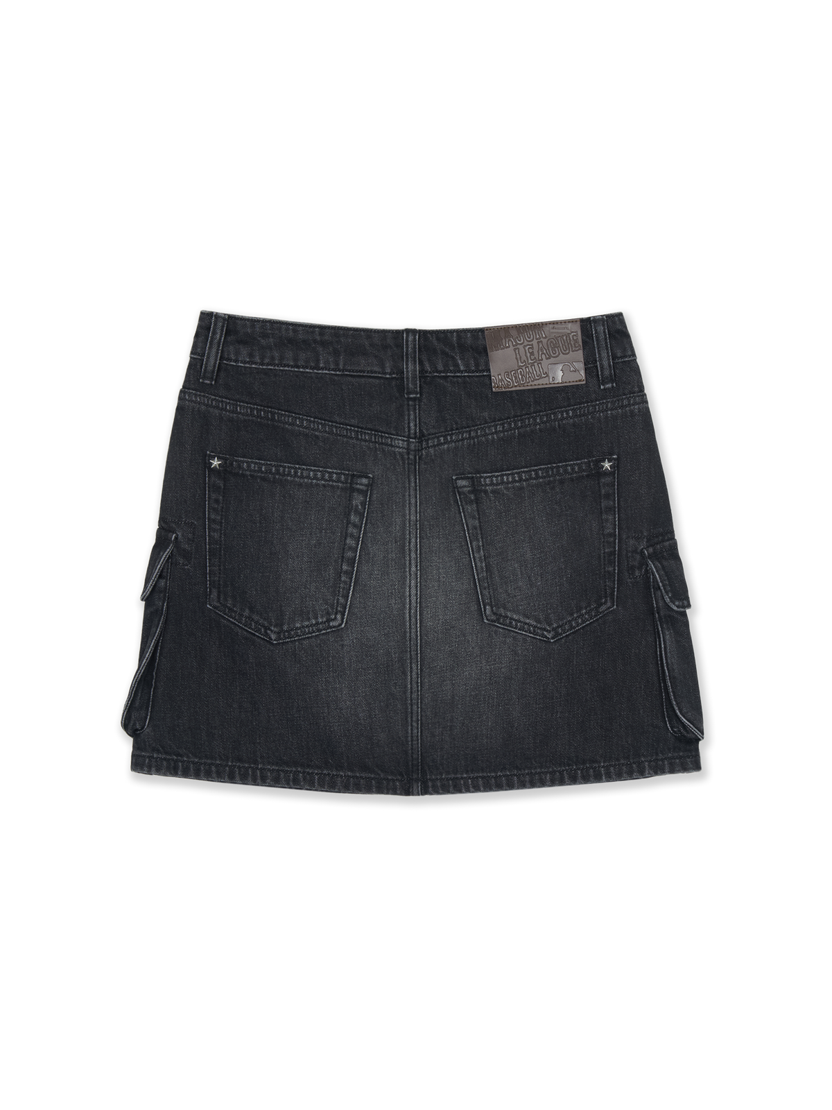 Mlb Women's Basic Small Logo Studded Denim Skirt