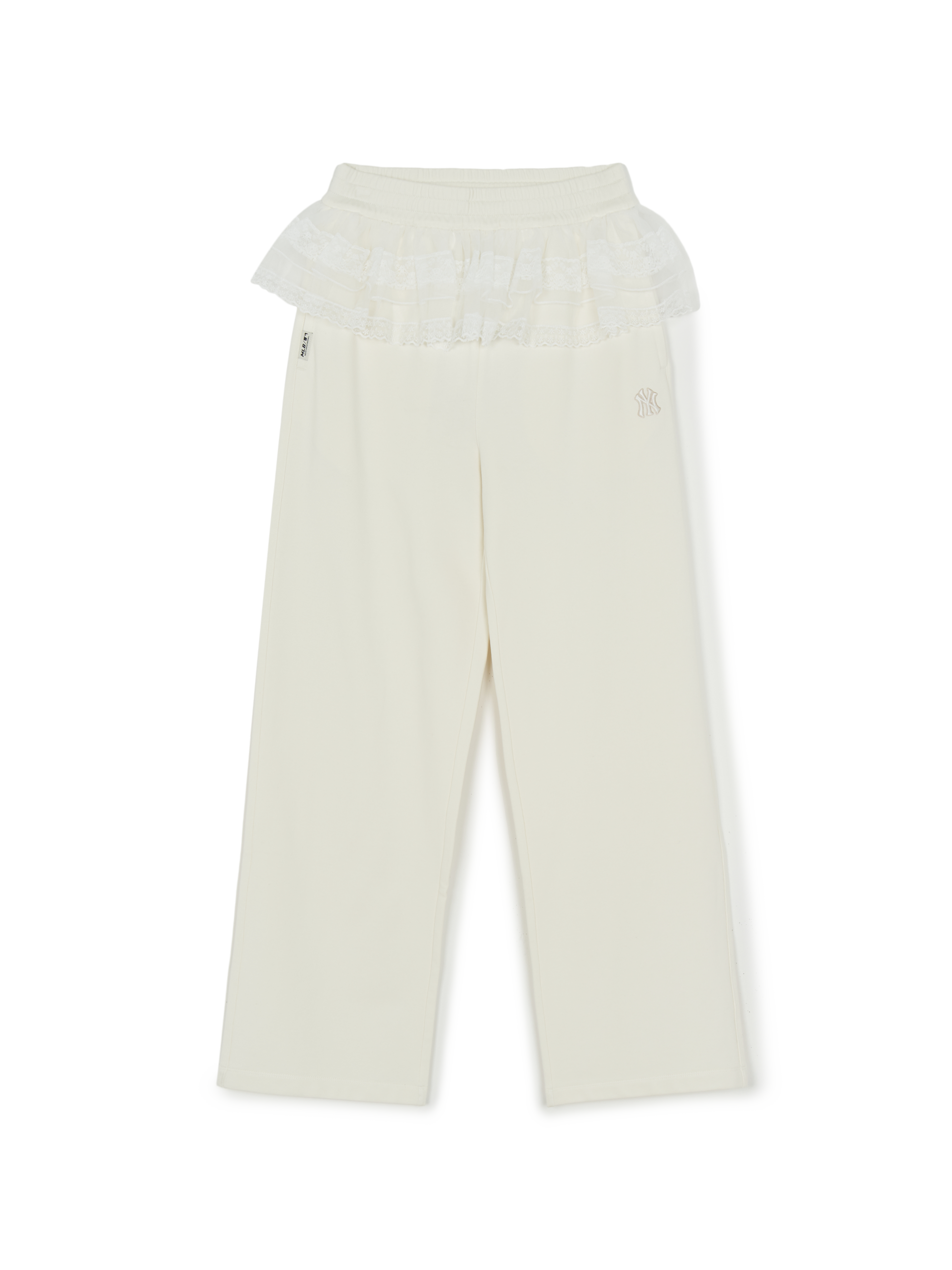 [MLB] Women's Basic Lace Ruffle Semi Wide Pants