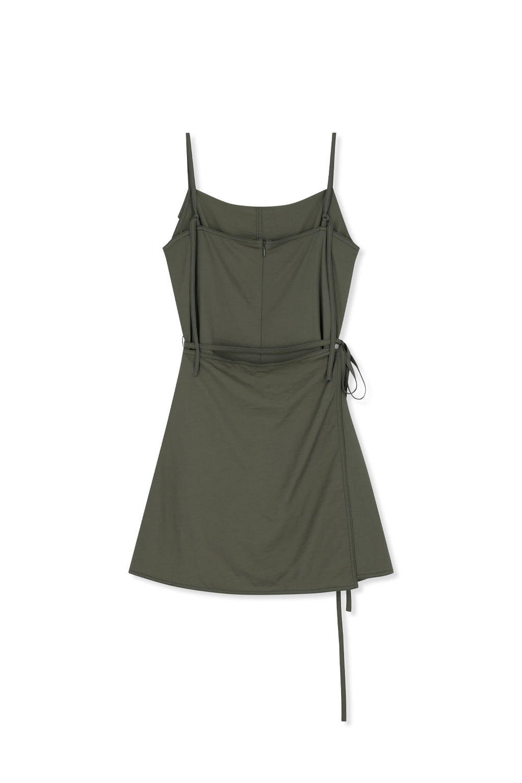 Matinkim Sleeveless Wrap Dress IN Khaki