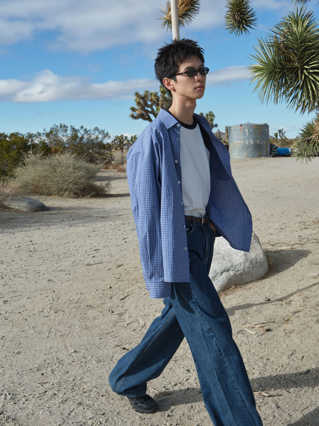 [Low Classic] Wide-Leg Jeans_Dark Blue