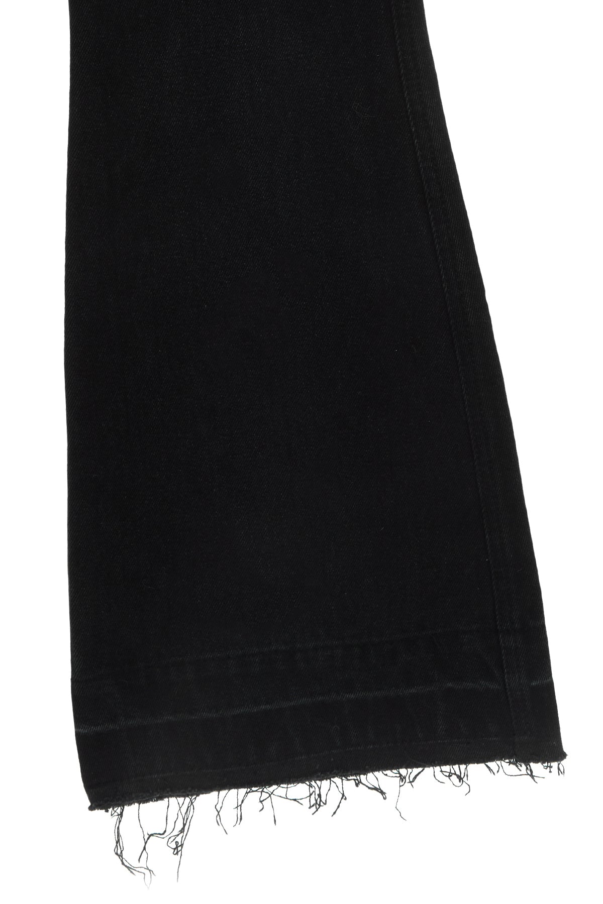 [matinkim] BACK POCKET POINT WASHED BOOTS CUT DENIM PANTS IN BLACK