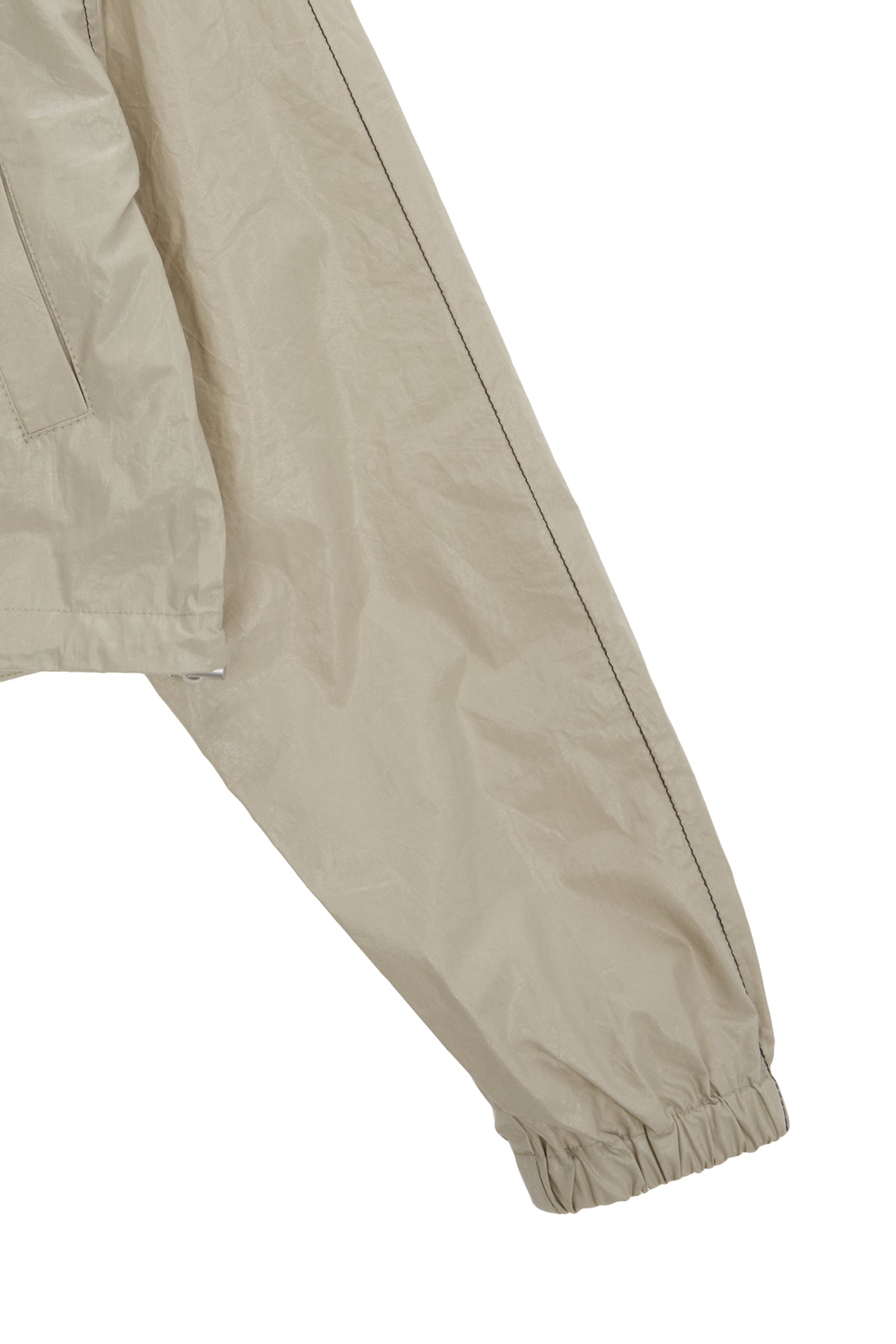 [matinkim] MATIN CROP HOODY COATING JUMPER IN BEIGE