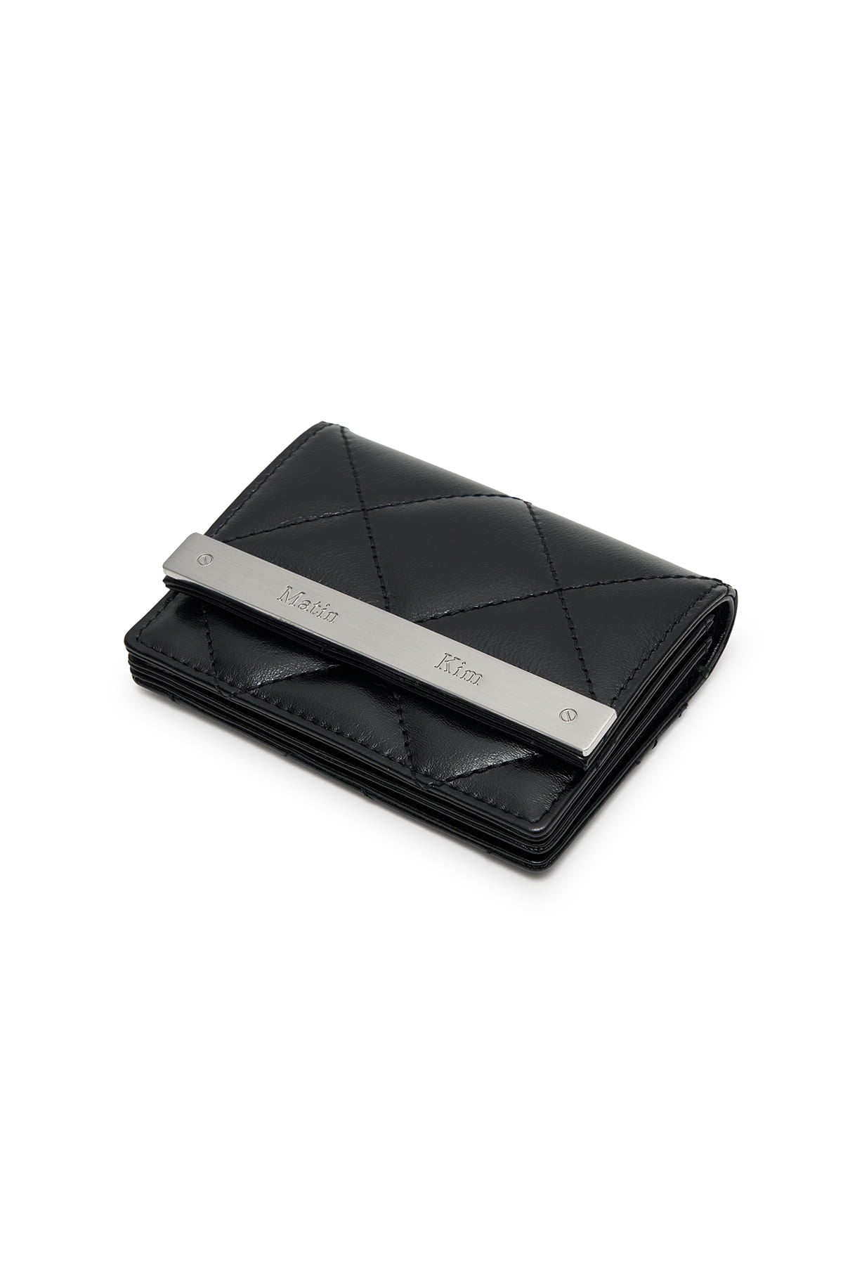 Matinkim Puff Quilt Wallet IN Black