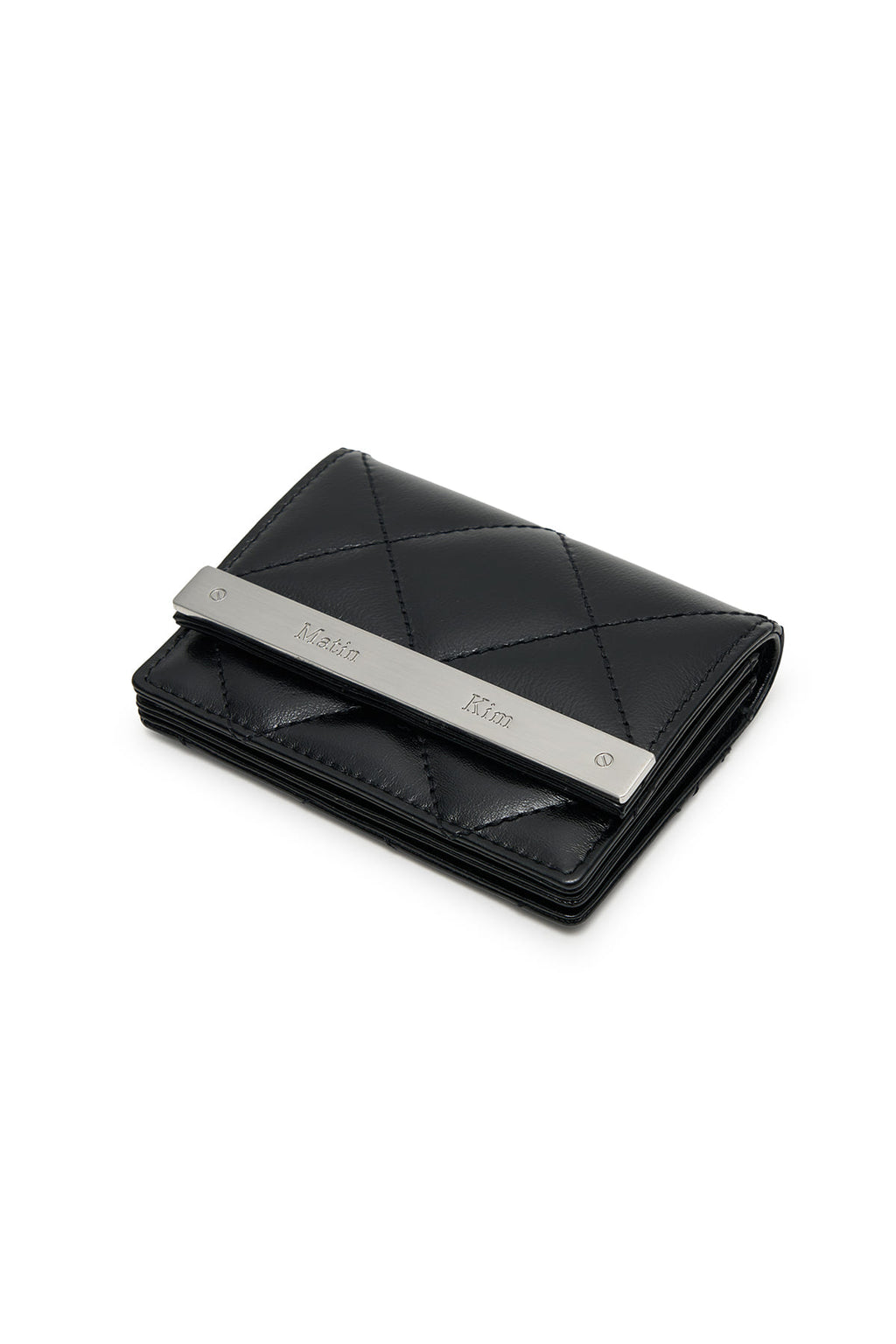 Matinkim Puff Quilt Wallet IN Black