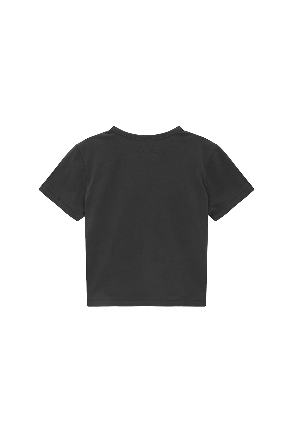 [matinkim] GLITTER PRINT LETTERING TOP IN CHARCOAL