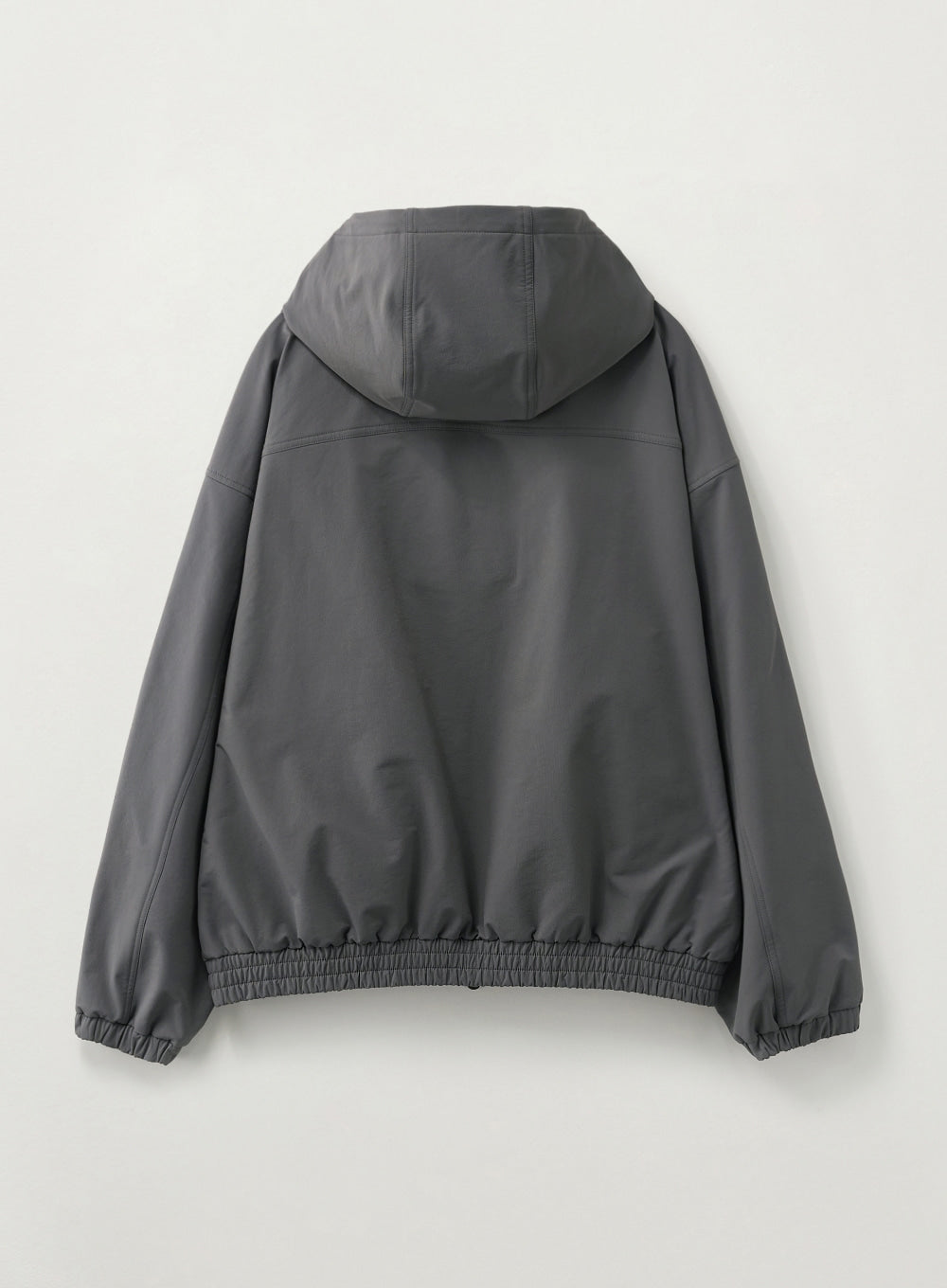 [satur] Teo Nylon Fleece Hood Jacket - Charcoal