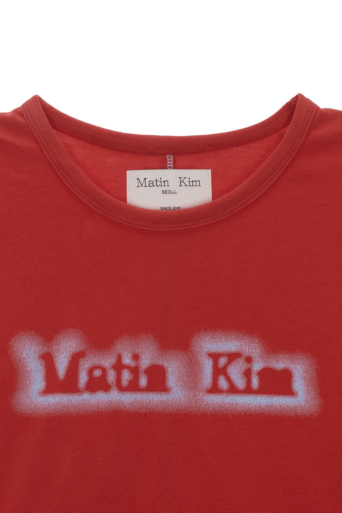[matinkim] MATIN SHADE LOGO CROP TOP IN RED