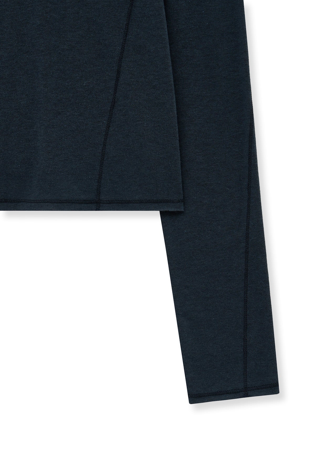 Matinkim Button Slit Half Neck Top IN Navy