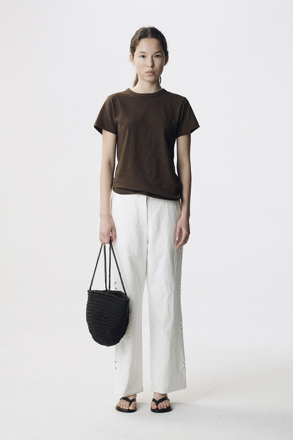 Nothing Written Lia cutout pants (Off white)