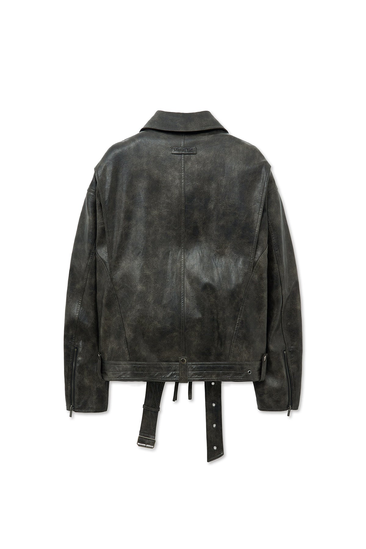 Matinkim Faux Leather Belted Rider Jumper IN Charcoal