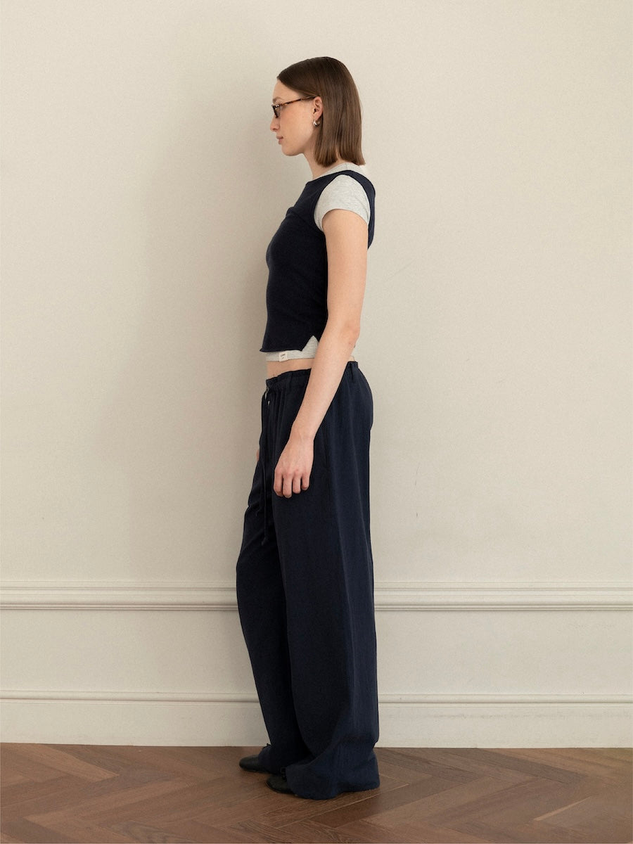 GLOWNY G Light String Pants (Navy)