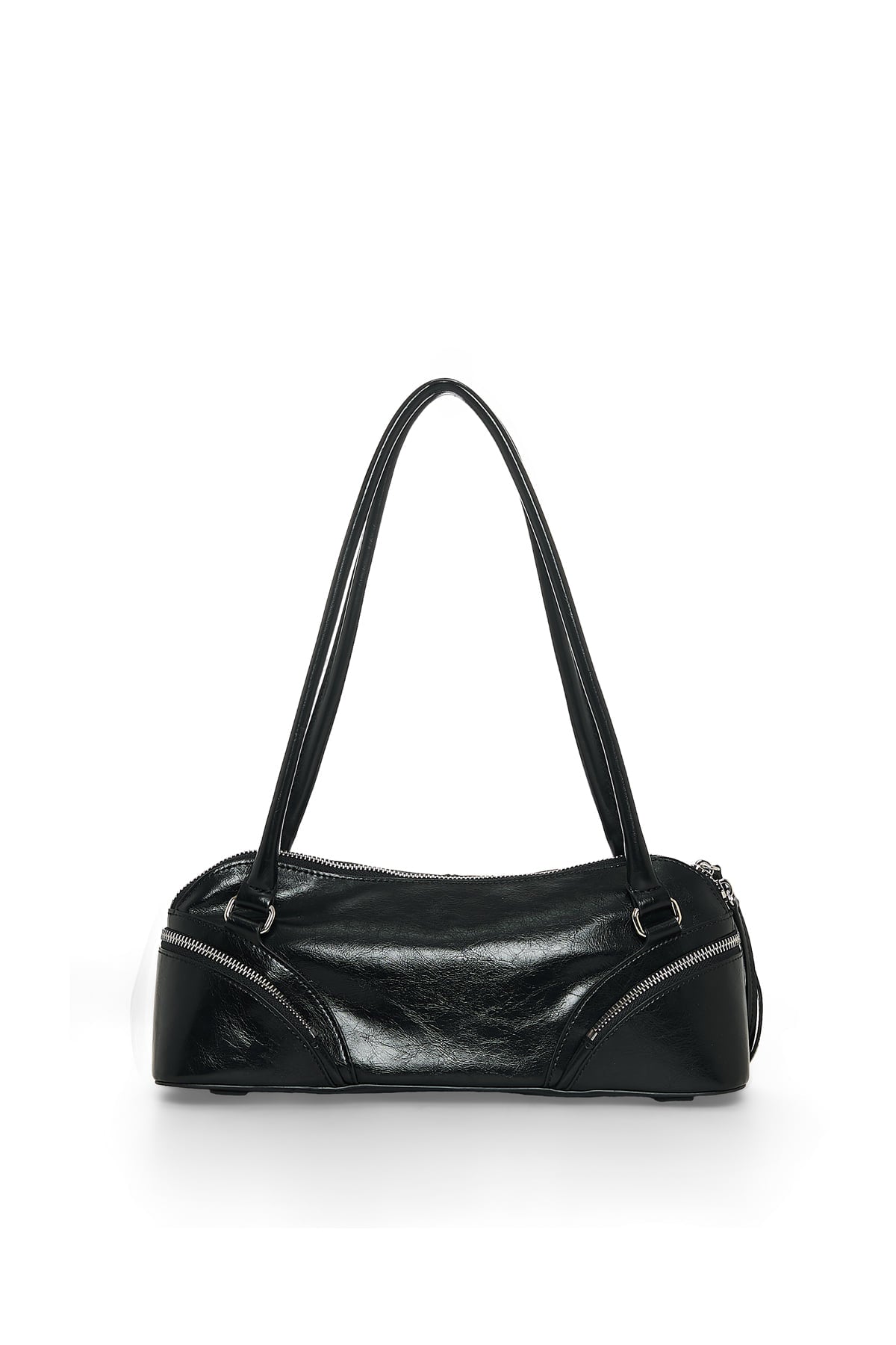 [matinkim] Curve Zip Baguette Bag IN Black