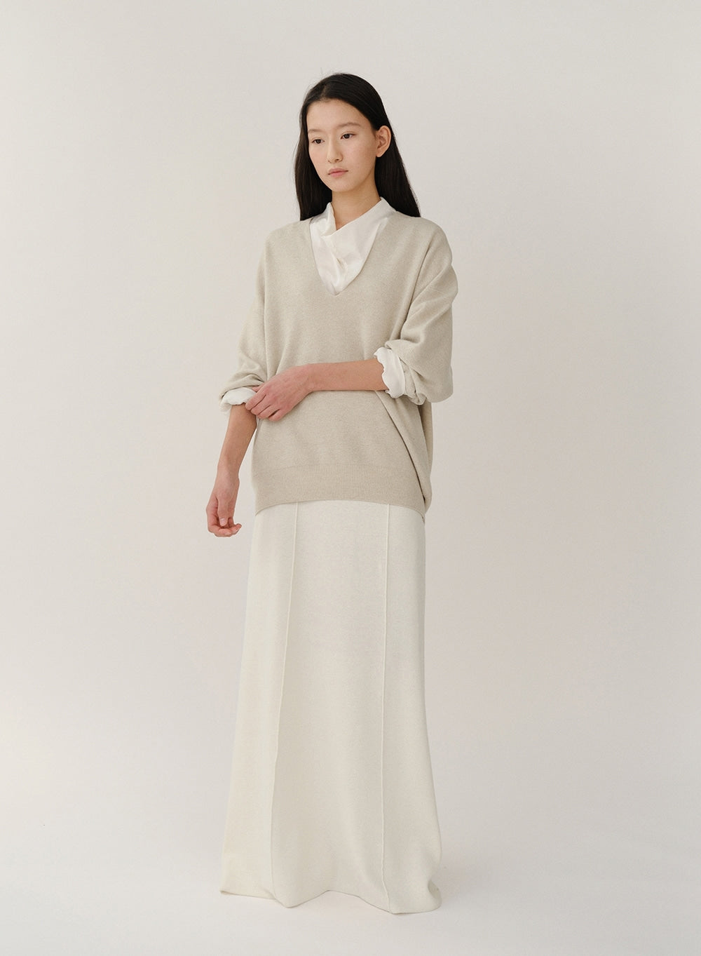 Kindersalmon Claudia Knit Skirt Bone