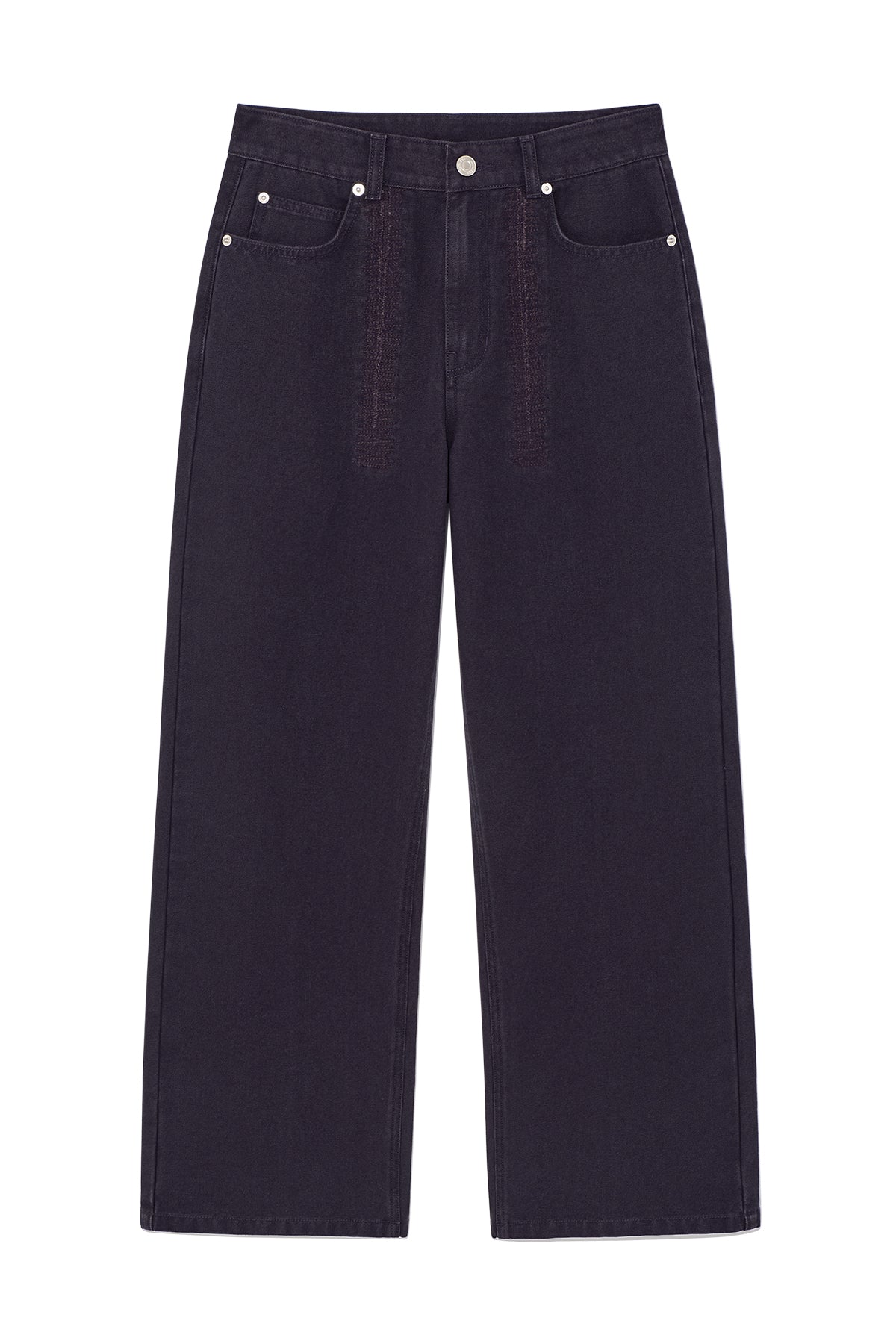 Matinkim Stitch Point Washed Cotton Pants IN Purple