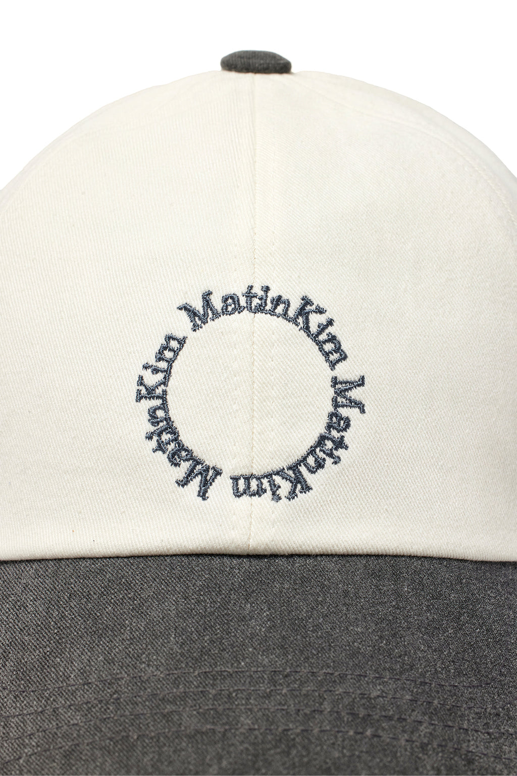 [matinkim] TWO TONE CIRCLE LOGO BALL CAP IN GREY