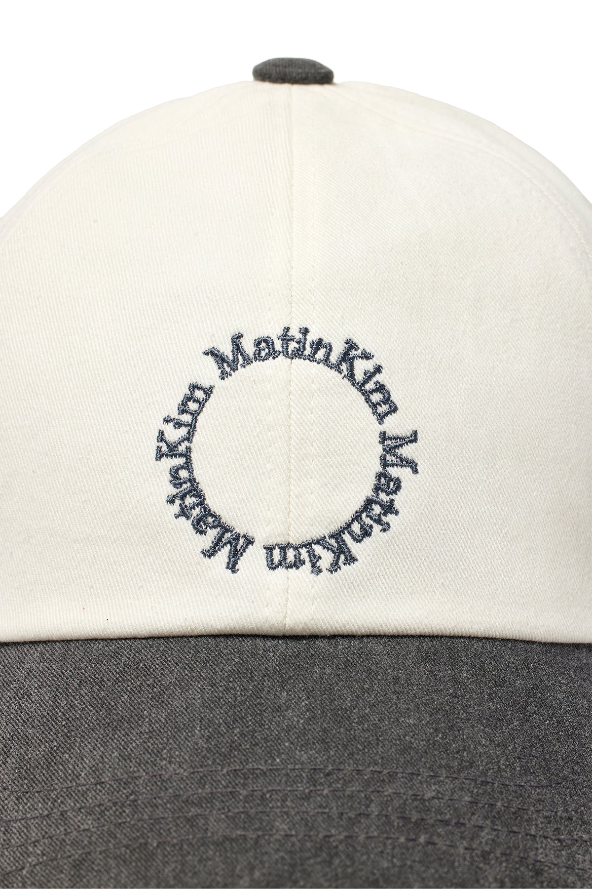 [matinkim] TWO TONE CIRCLE LOGO BALL CAP IN GREY