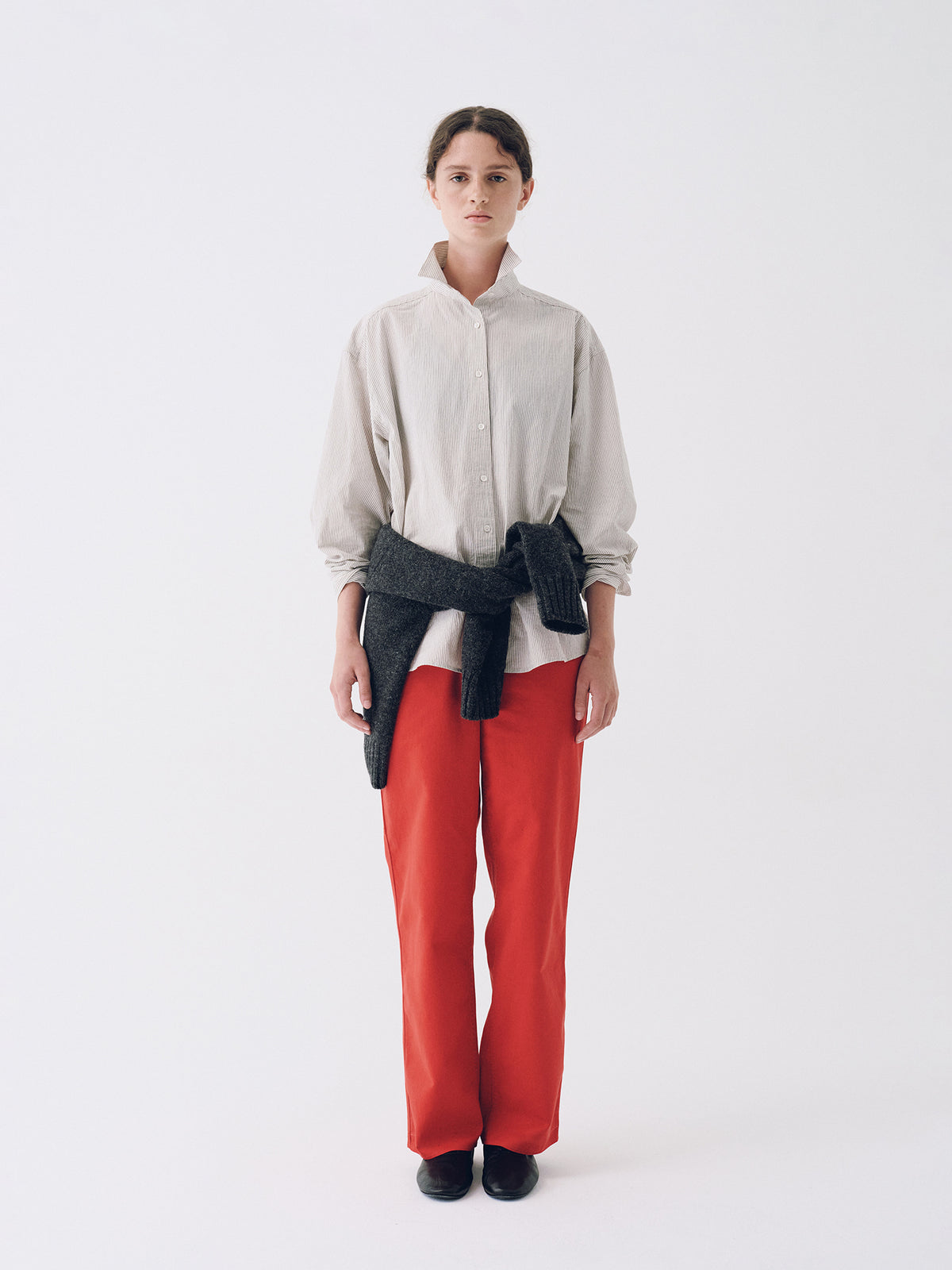 Nothing Written Metis Cotton Shirt (Ivory Stripe)