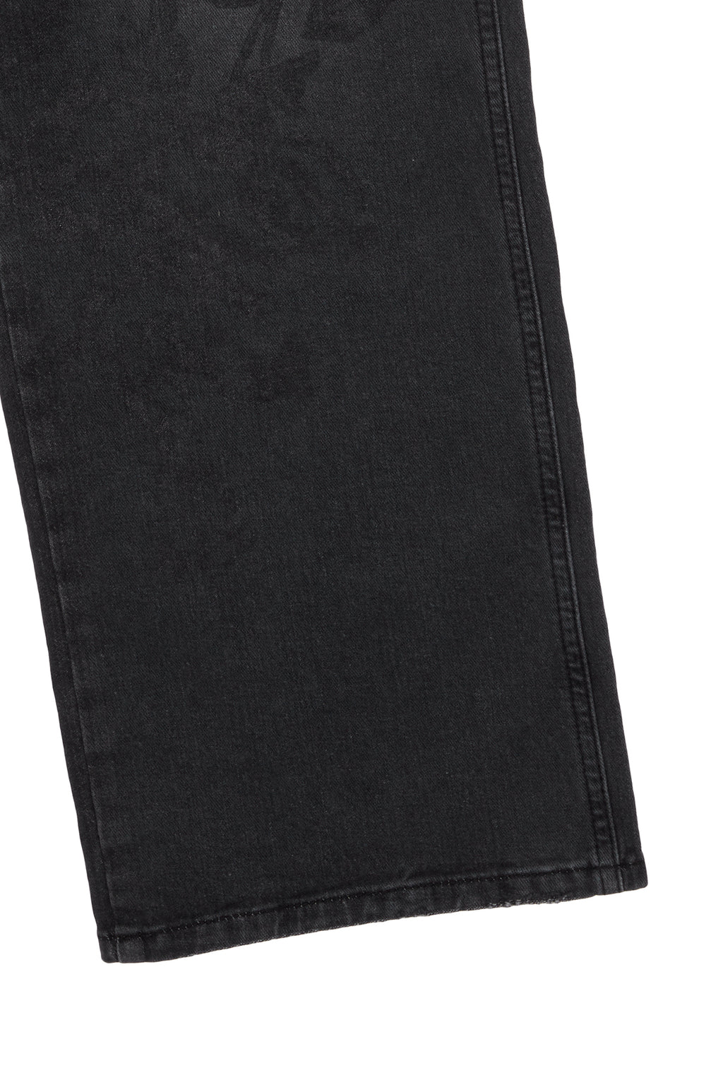 Matinkim Flower Printed Denim Pants IN Charcoal