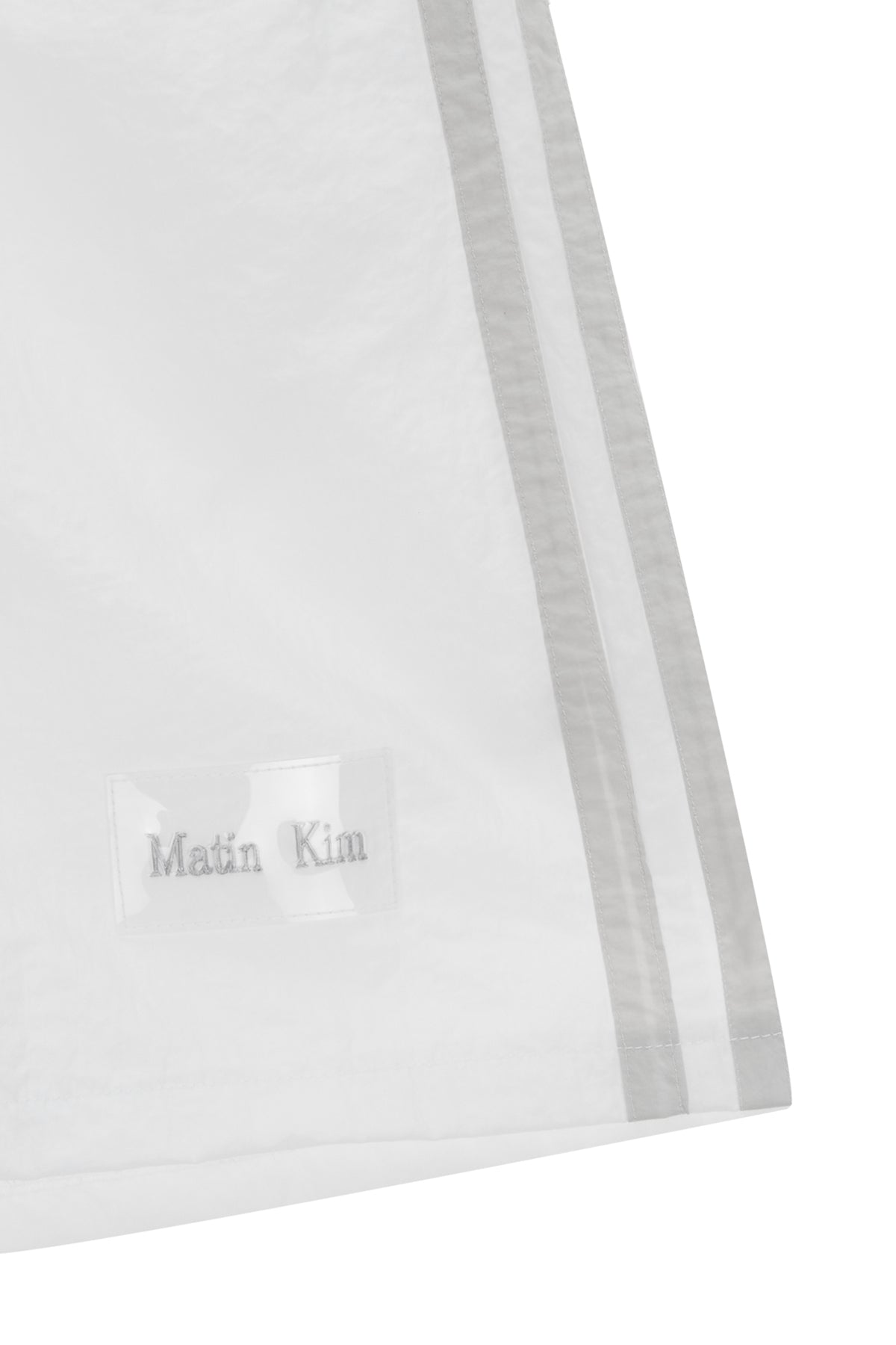 Matinkim Side Point Nylon Half Shorts For Men IN White