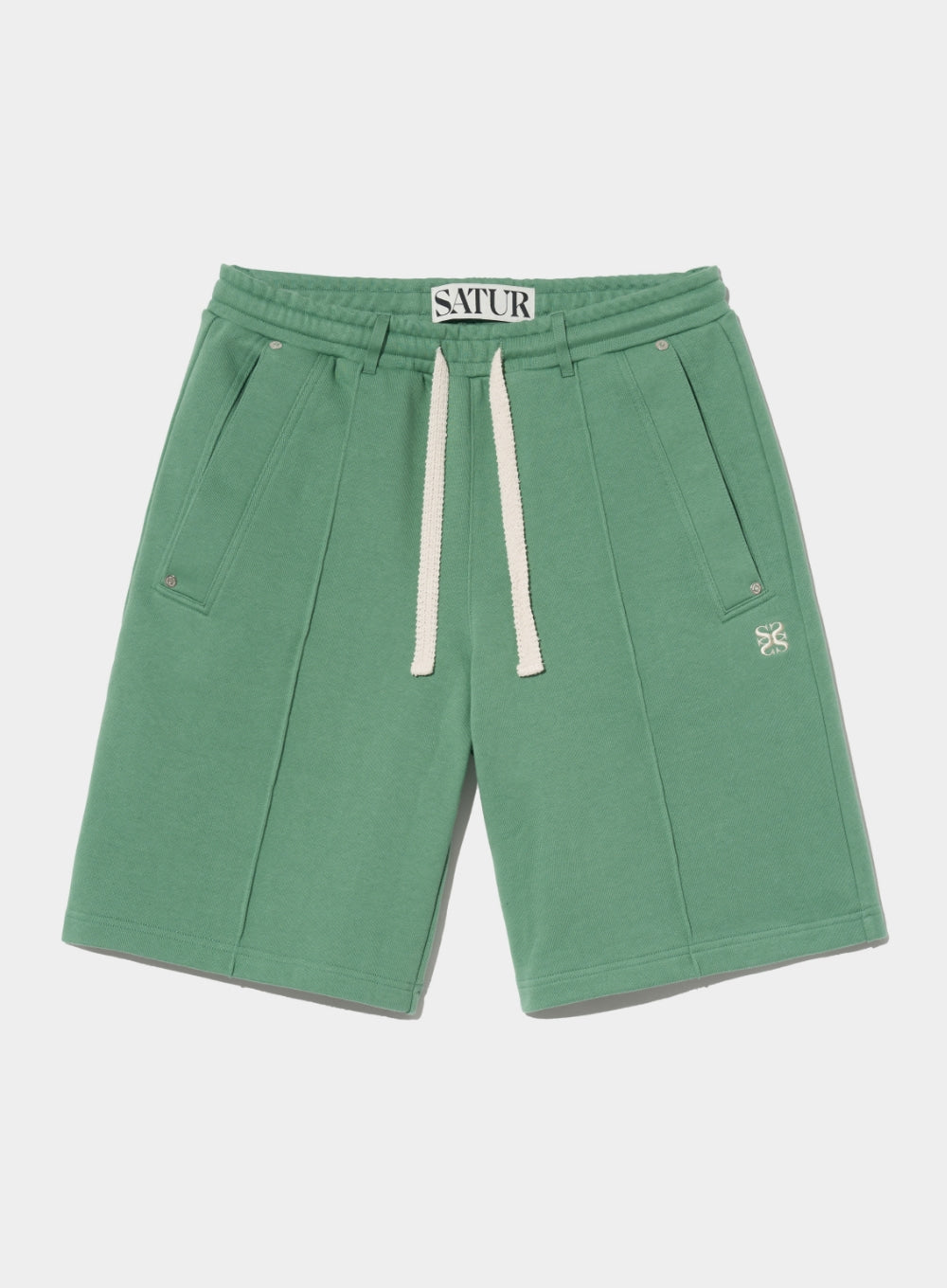 [satur] Teo Cotton Bermuda Pants - Sage Green