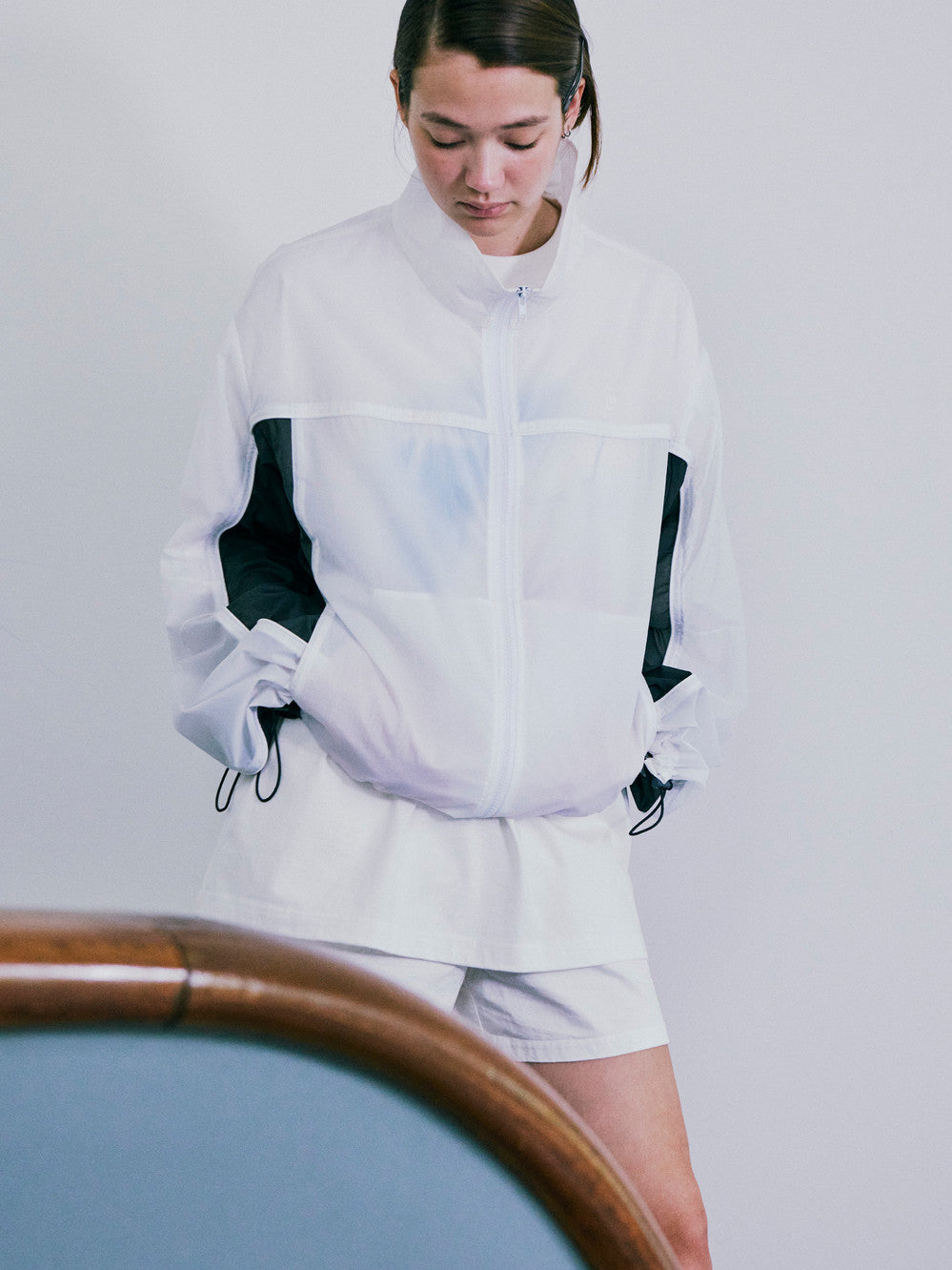 [Low Classic] Trimming Nylon Jacket_White