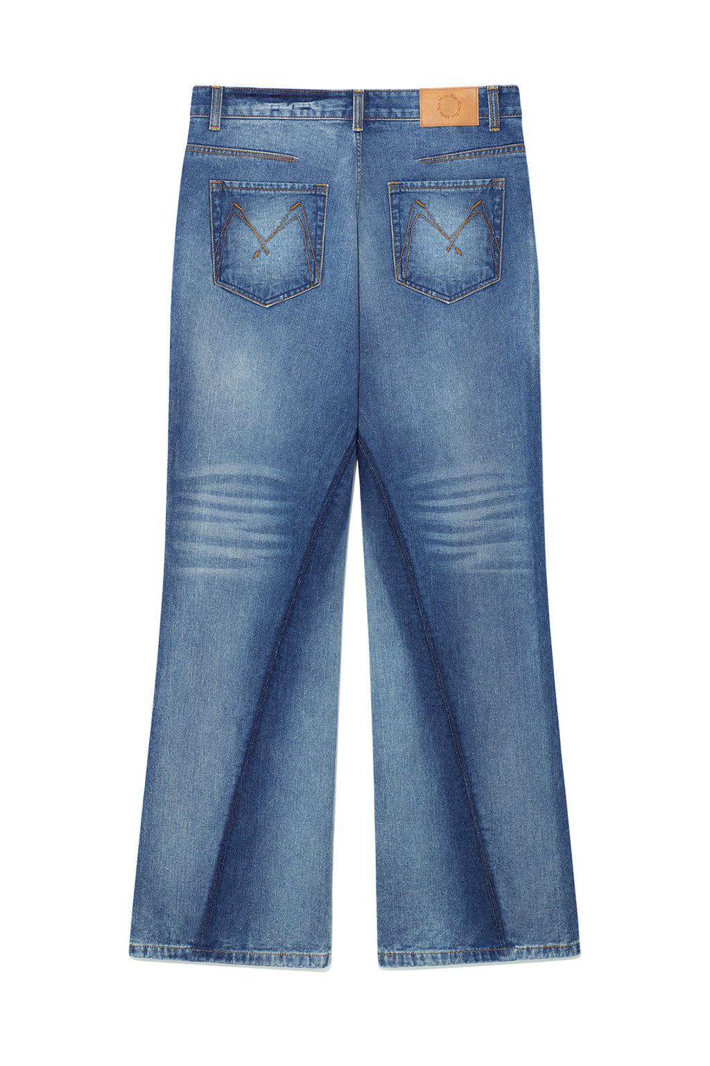 [matinkim] GRADATION WASHED DENIM PANTS FOR MEN IN BLUE