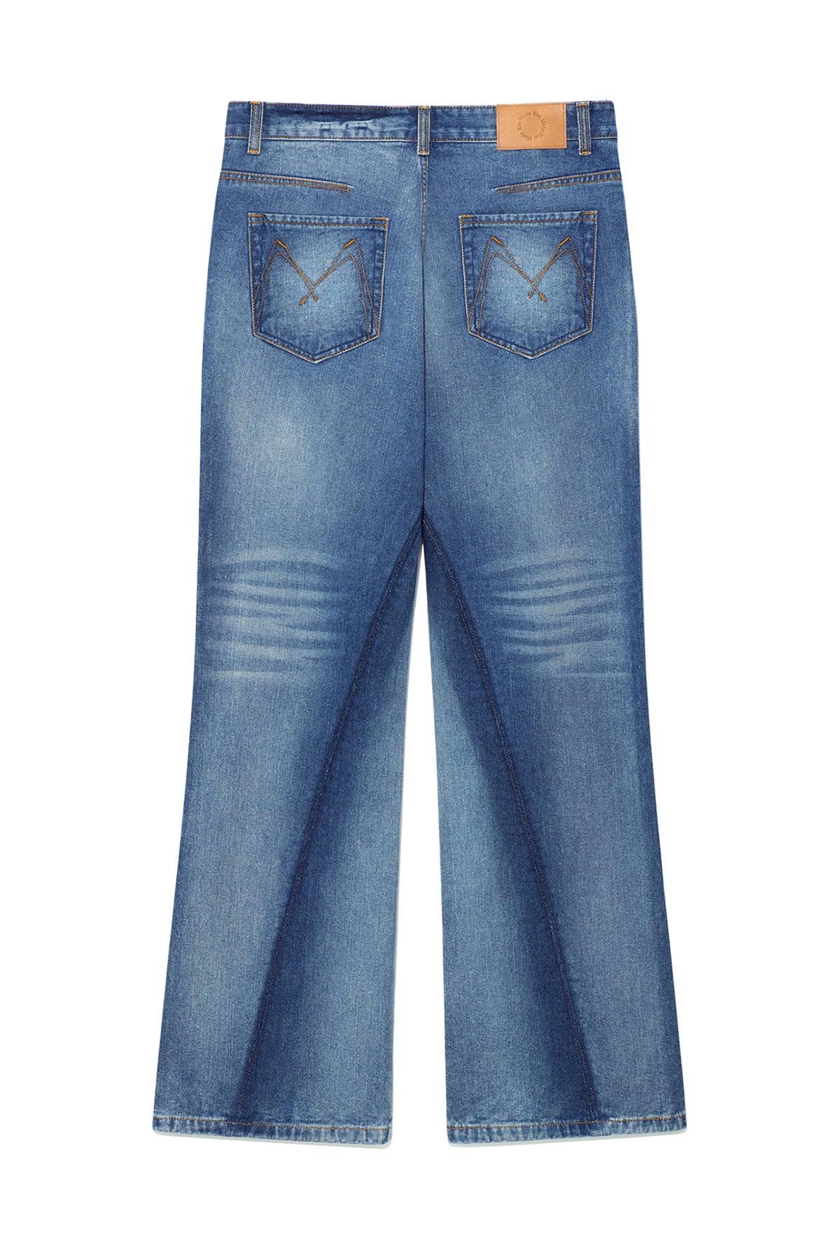 [matinkim] GRADATION WASHED DENIM PANTS FOR MEN IN BLUE