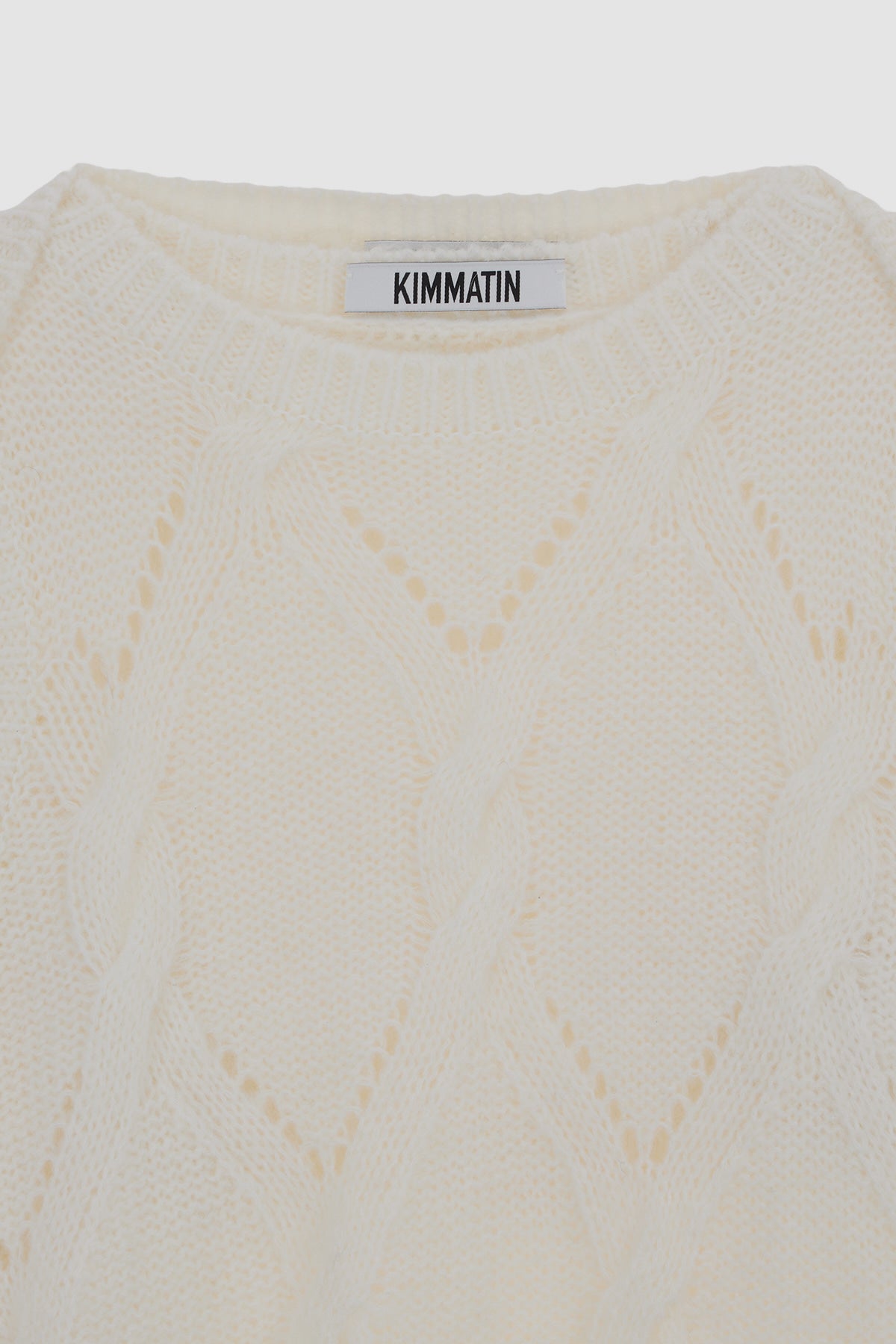Matinkim Matin Kim Bolero Layered Cable Knit Pullover IN Ivory