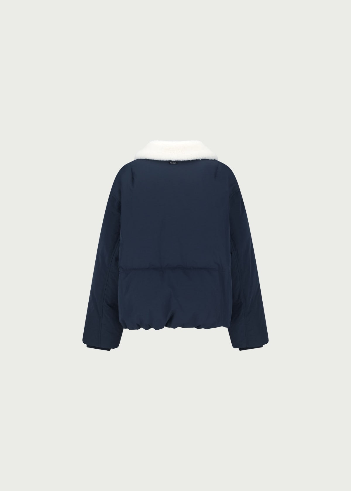 Depound fur collar duck down jumper - navy